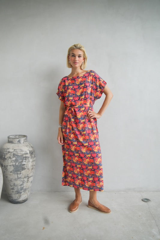 Rose Midi Dress - Royal Blue Vintage