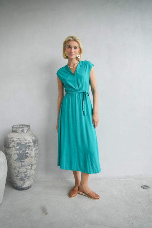 Deena Dress - Jade Green