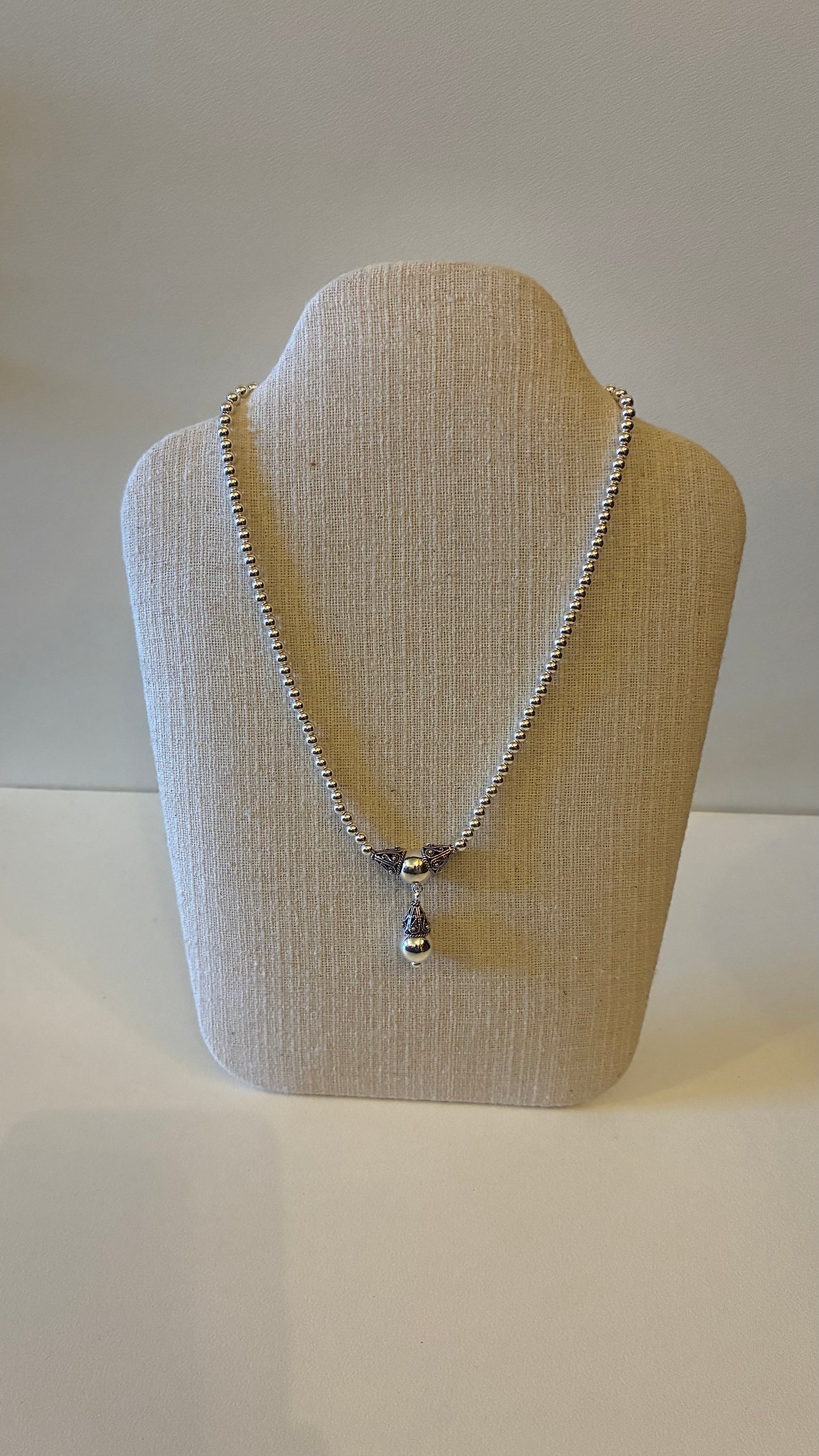 Time Droplet Necklace - Silver