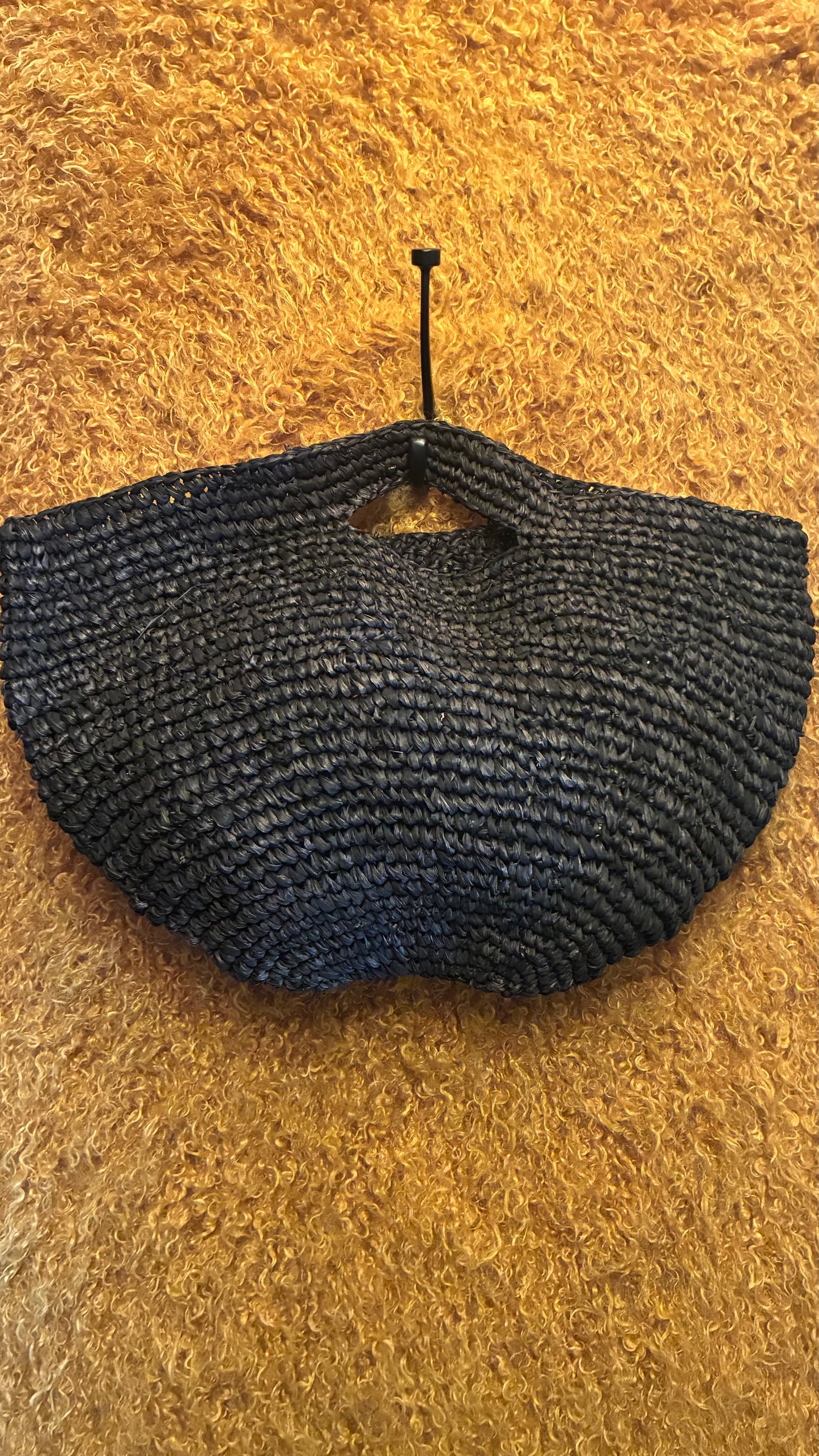 Penang Raffia Bag - Black