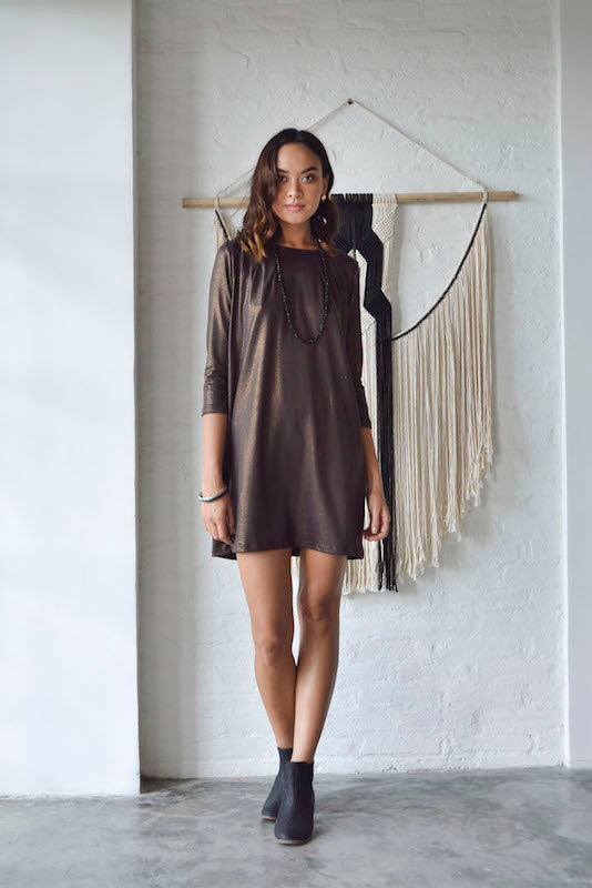 Vintage Leona Dress - Chocolate Sparkles