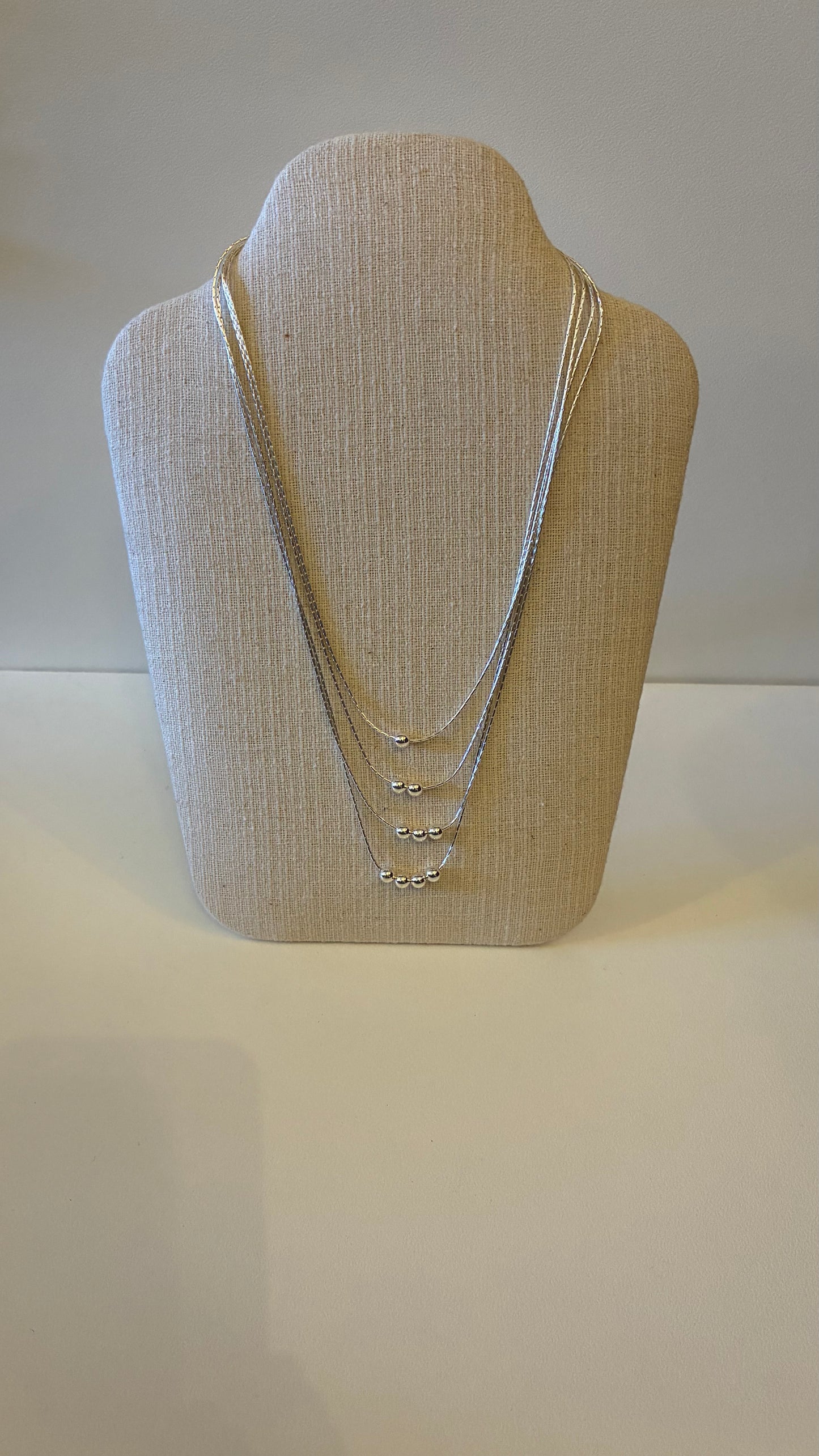 4 Strand Necklace - Silver