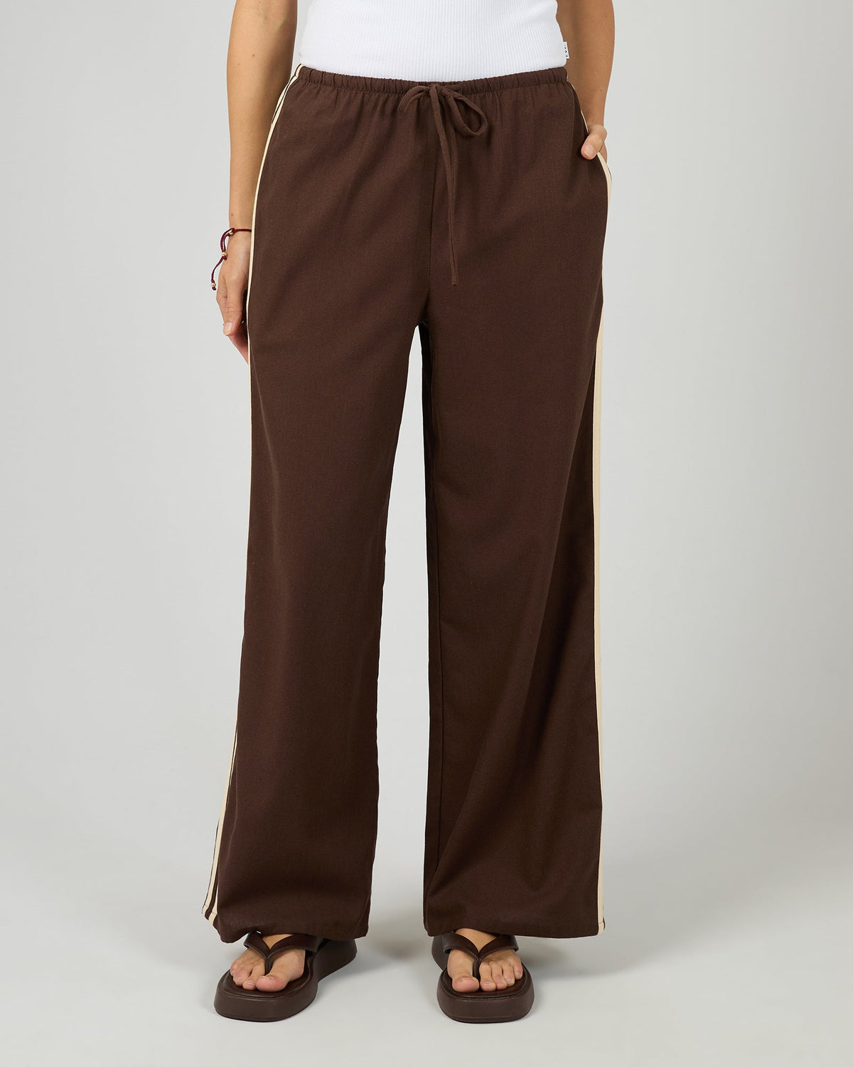 West Coast Stripe Pants - Chocolate