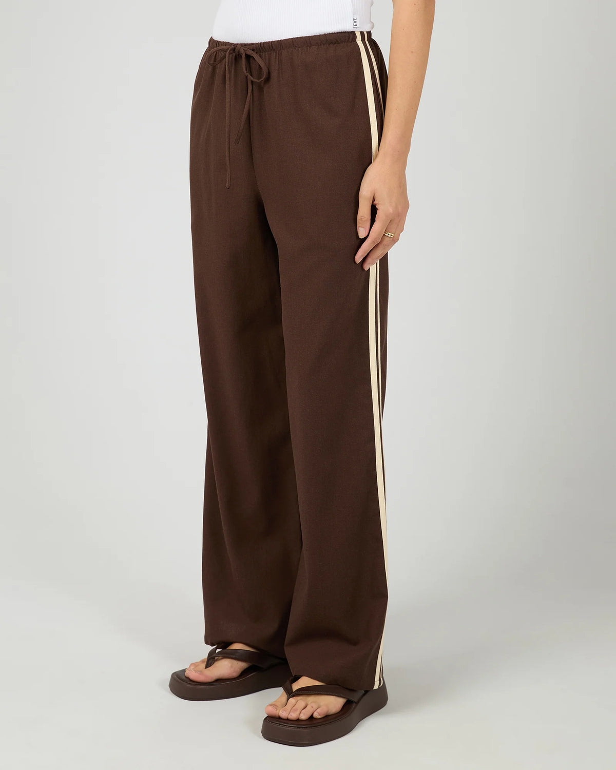 West Coast Stripe Pants - Chocolate