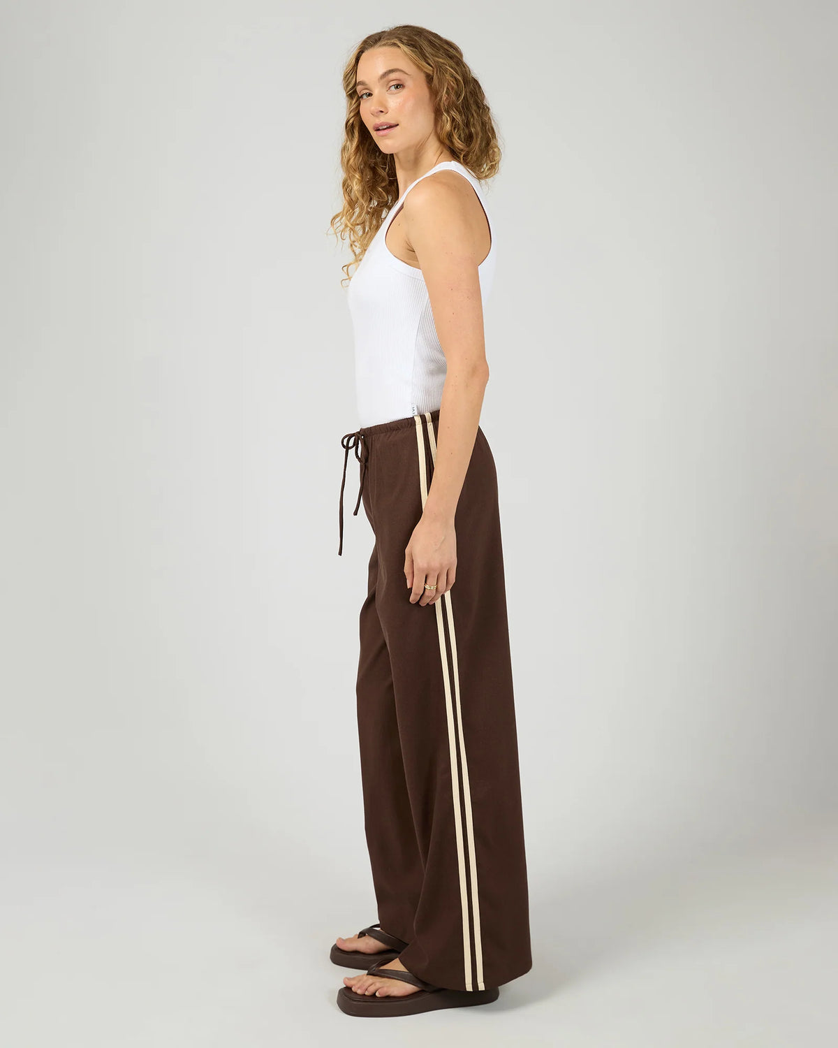 West Coast Stripe Pants - Chocolate