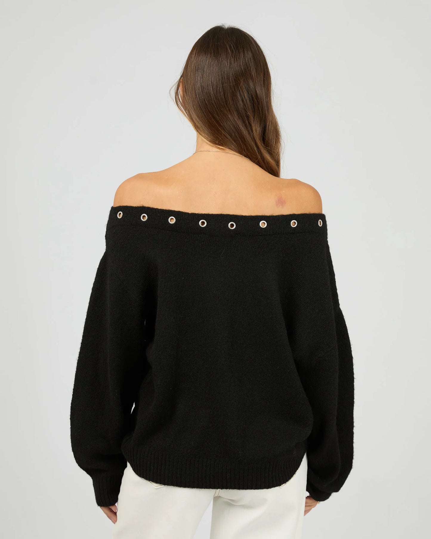 Lua LS Off Shoulder Top - Black