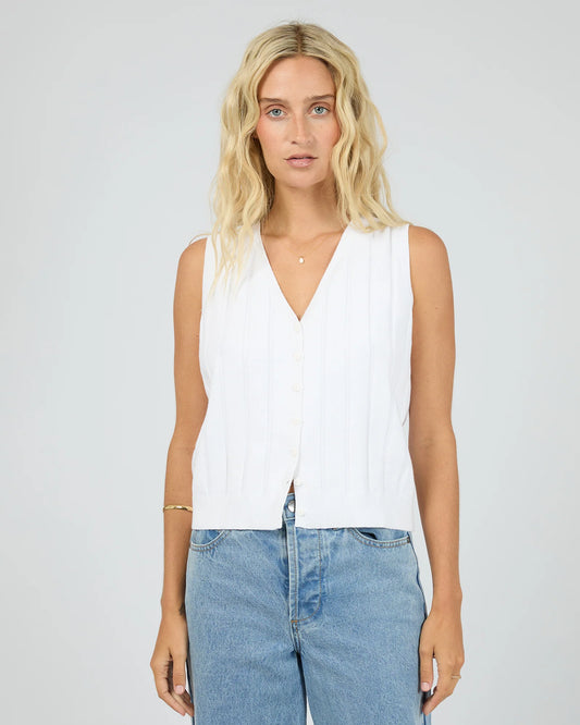 Marlowe Knit Top - Vintage White