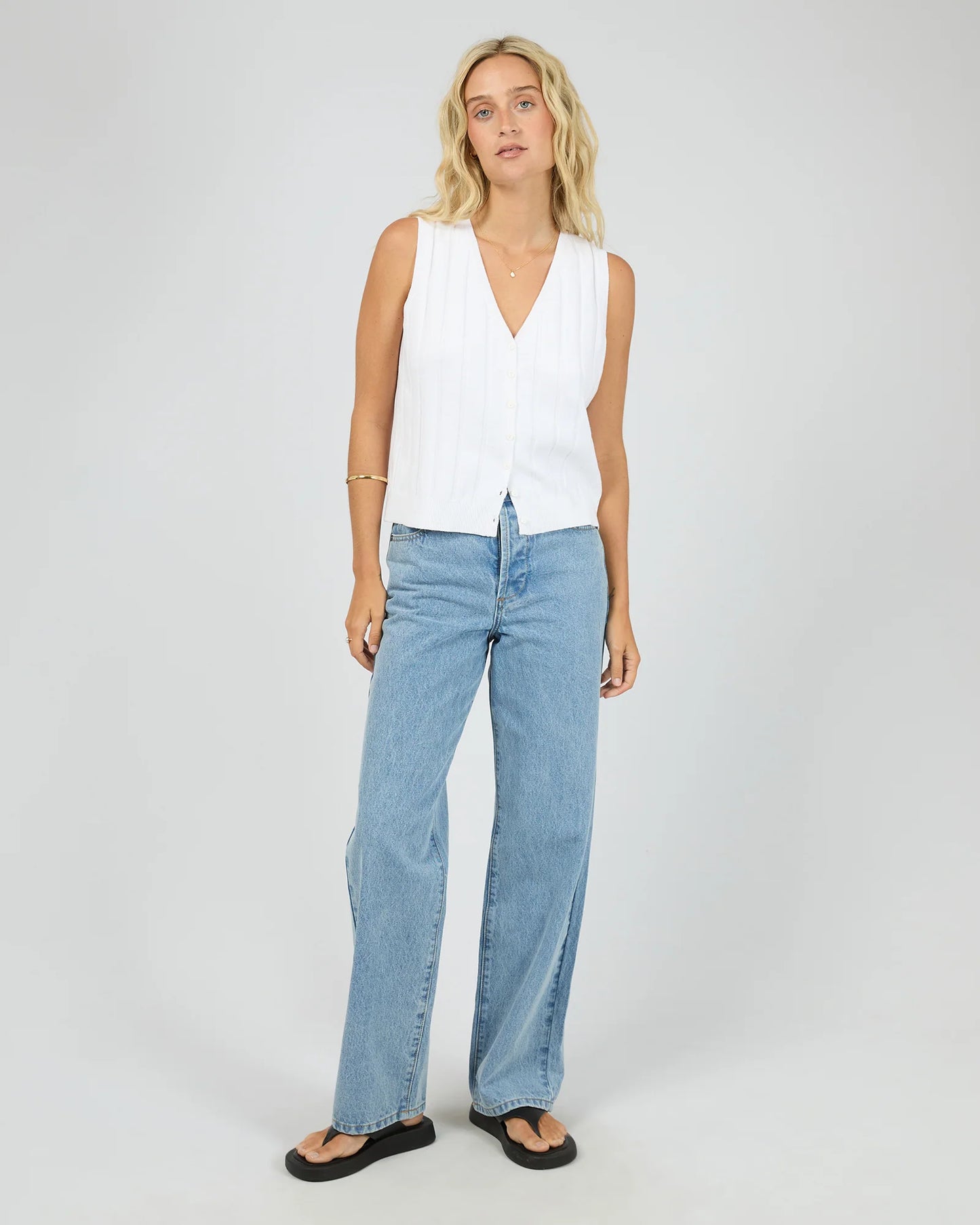 Marlowe Knit Top - Vintage White