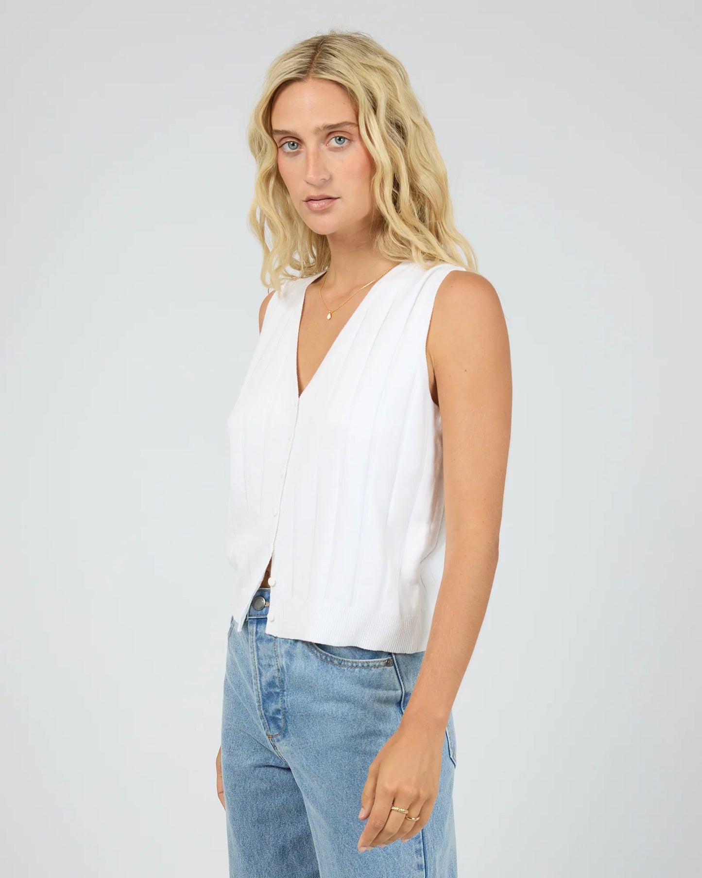 Marlowe Knit Top - Vintage White