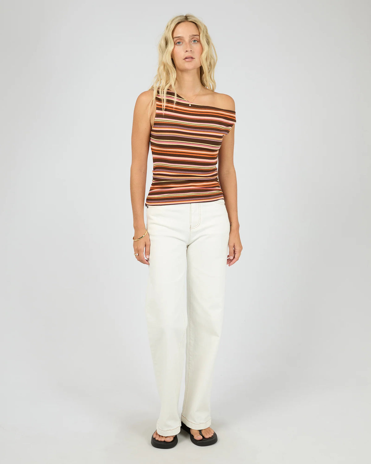 Soleil Off The Shoulder Top - Stripe
