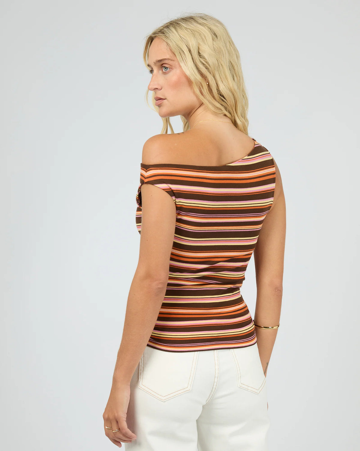 Soleil Off The Shoulder Top - Stripe