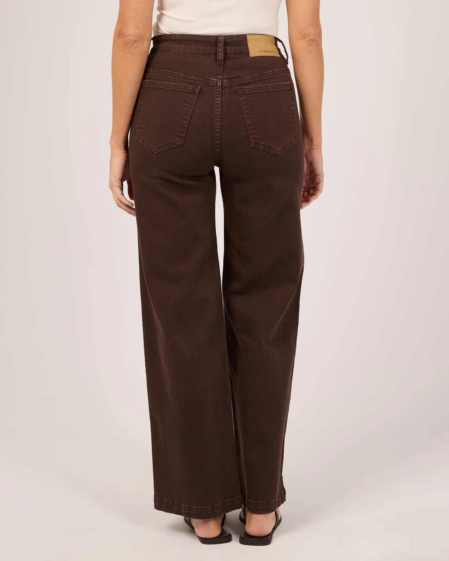 Jacqui Wide Leg Jean - Chocolate