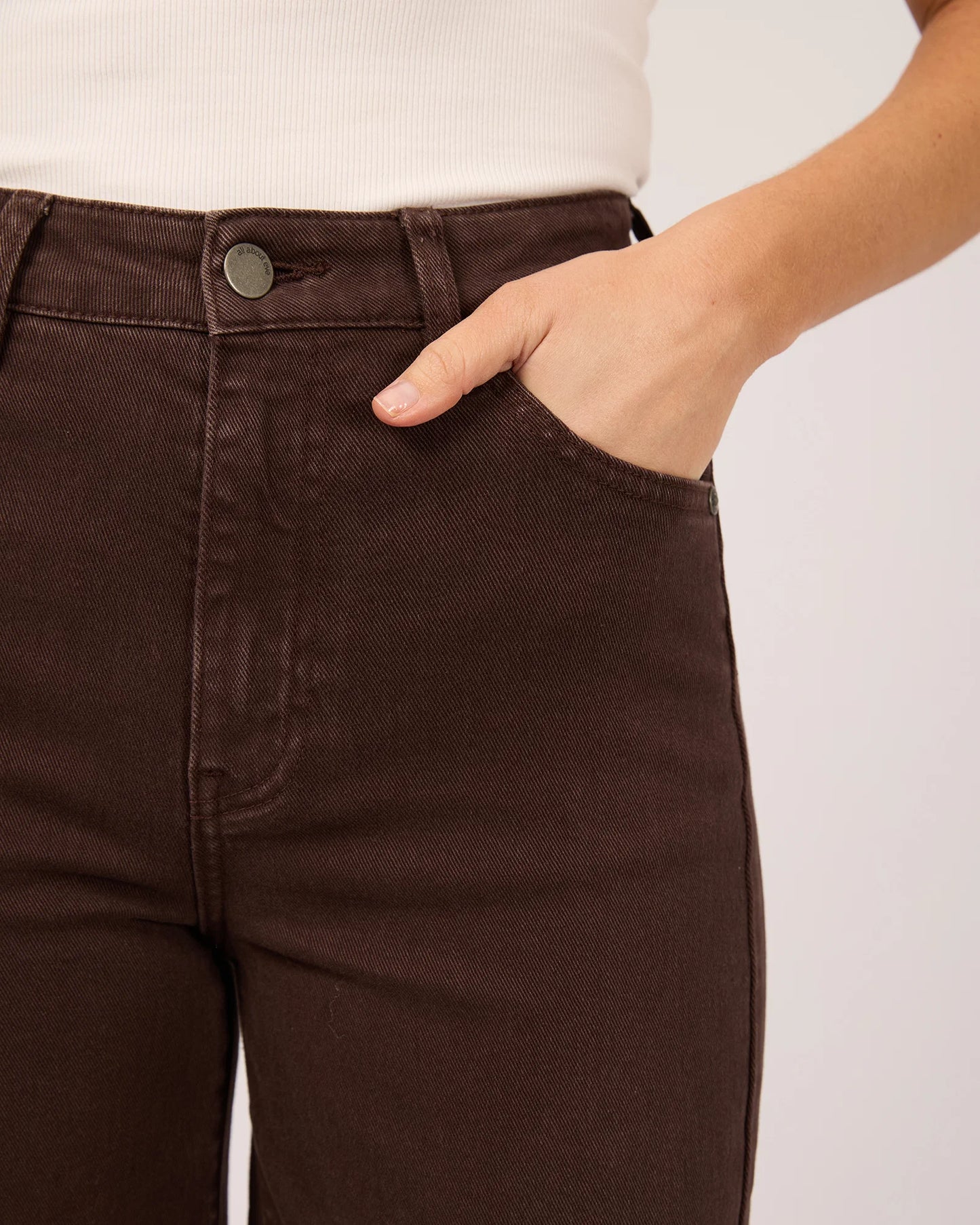 Jacqui Wide Leg Jean - Chocolate