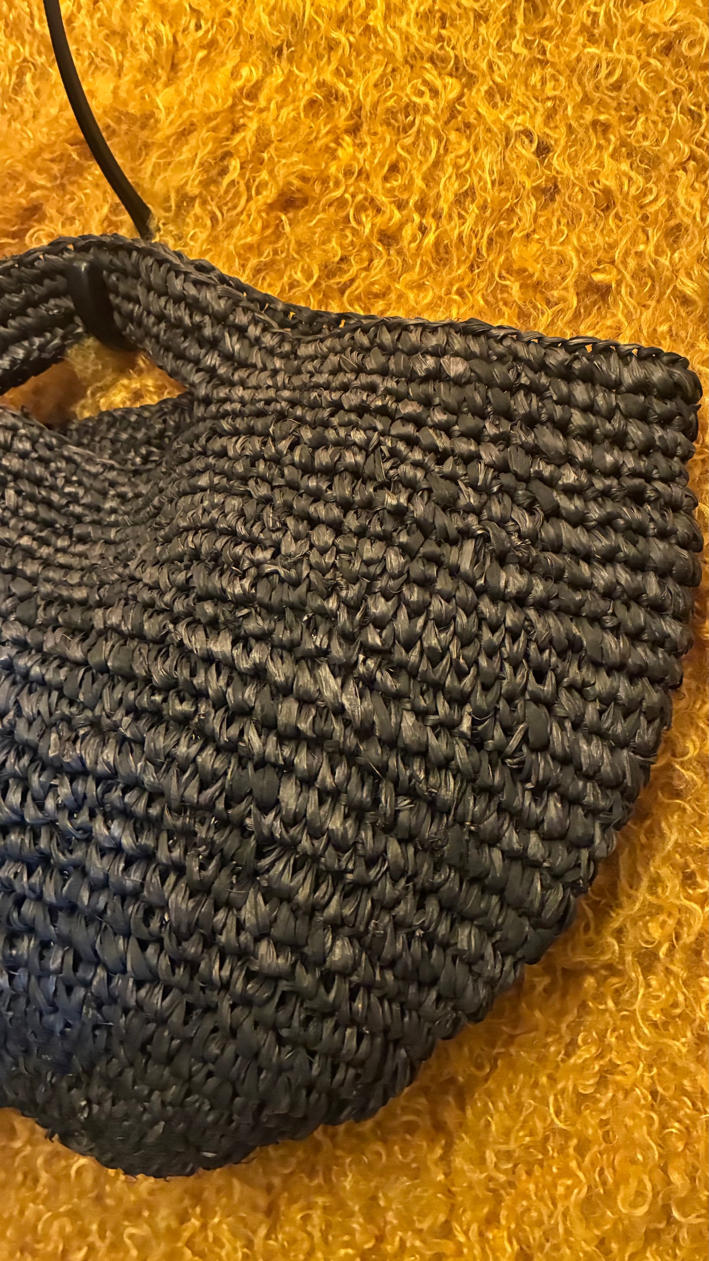 Penang Raffia Bag - Black