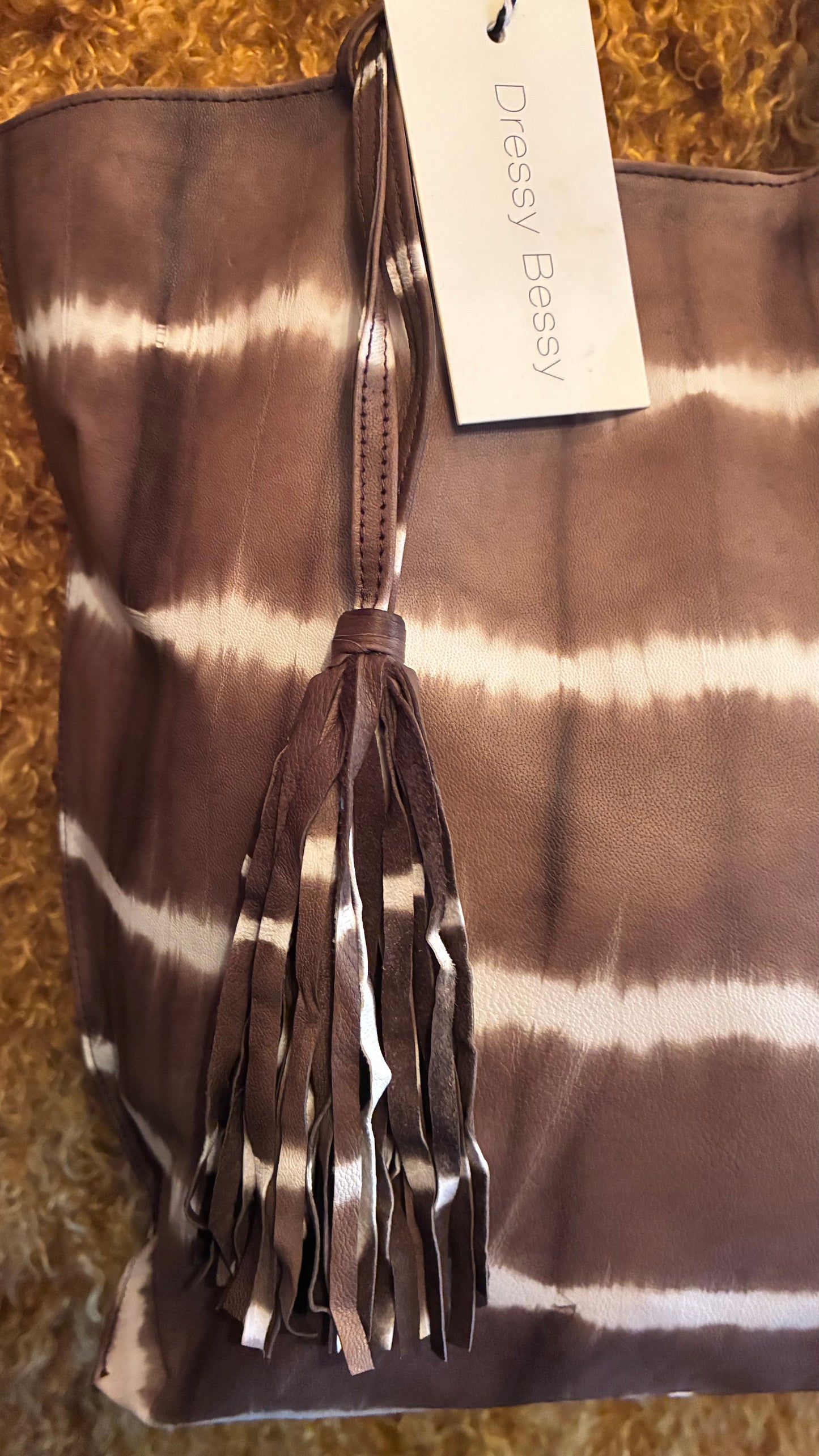 Jenny Tote Bag - Cocoa Tye Dye Leather
