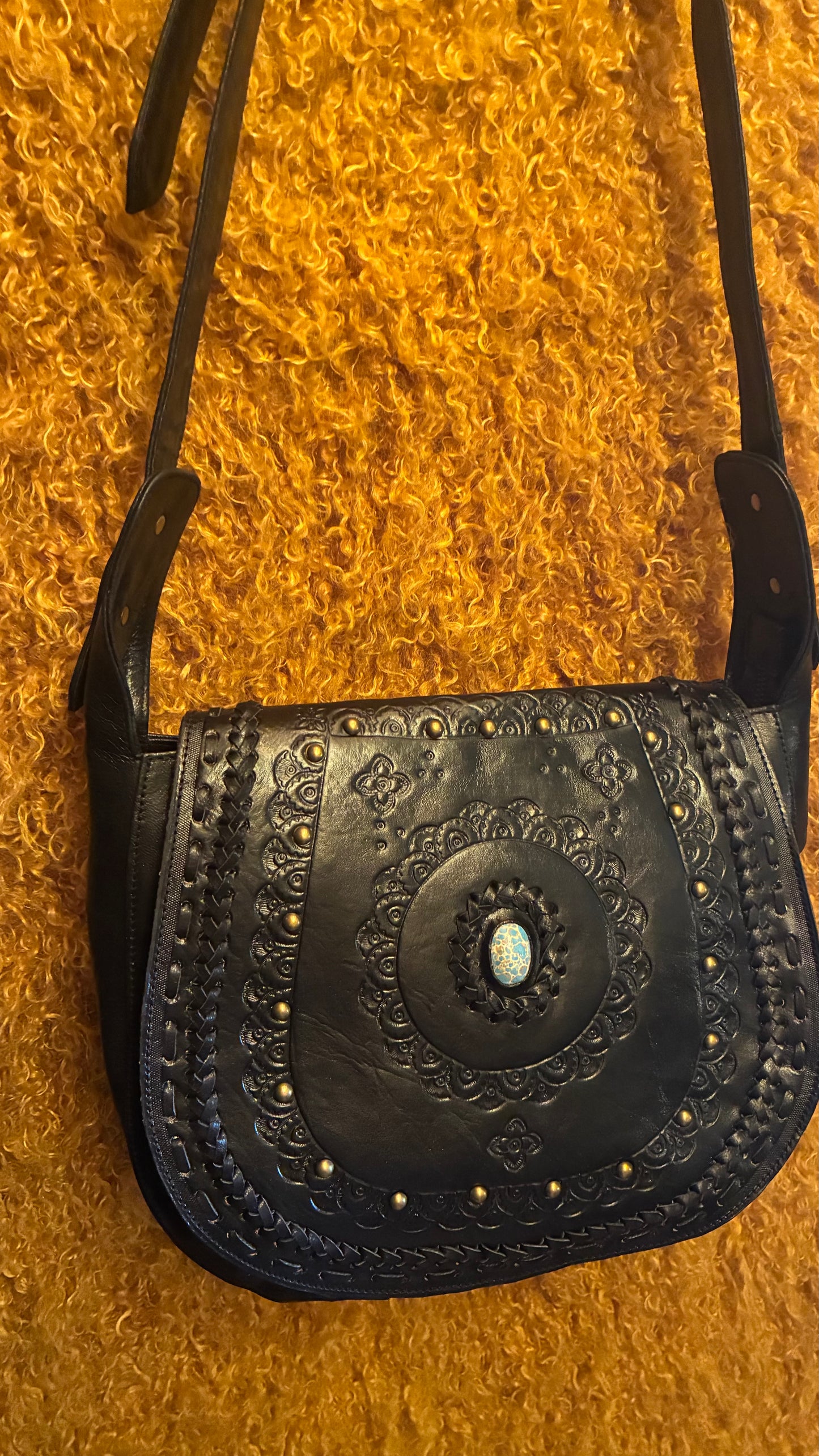 Kanika Bag - Black & Turquoise