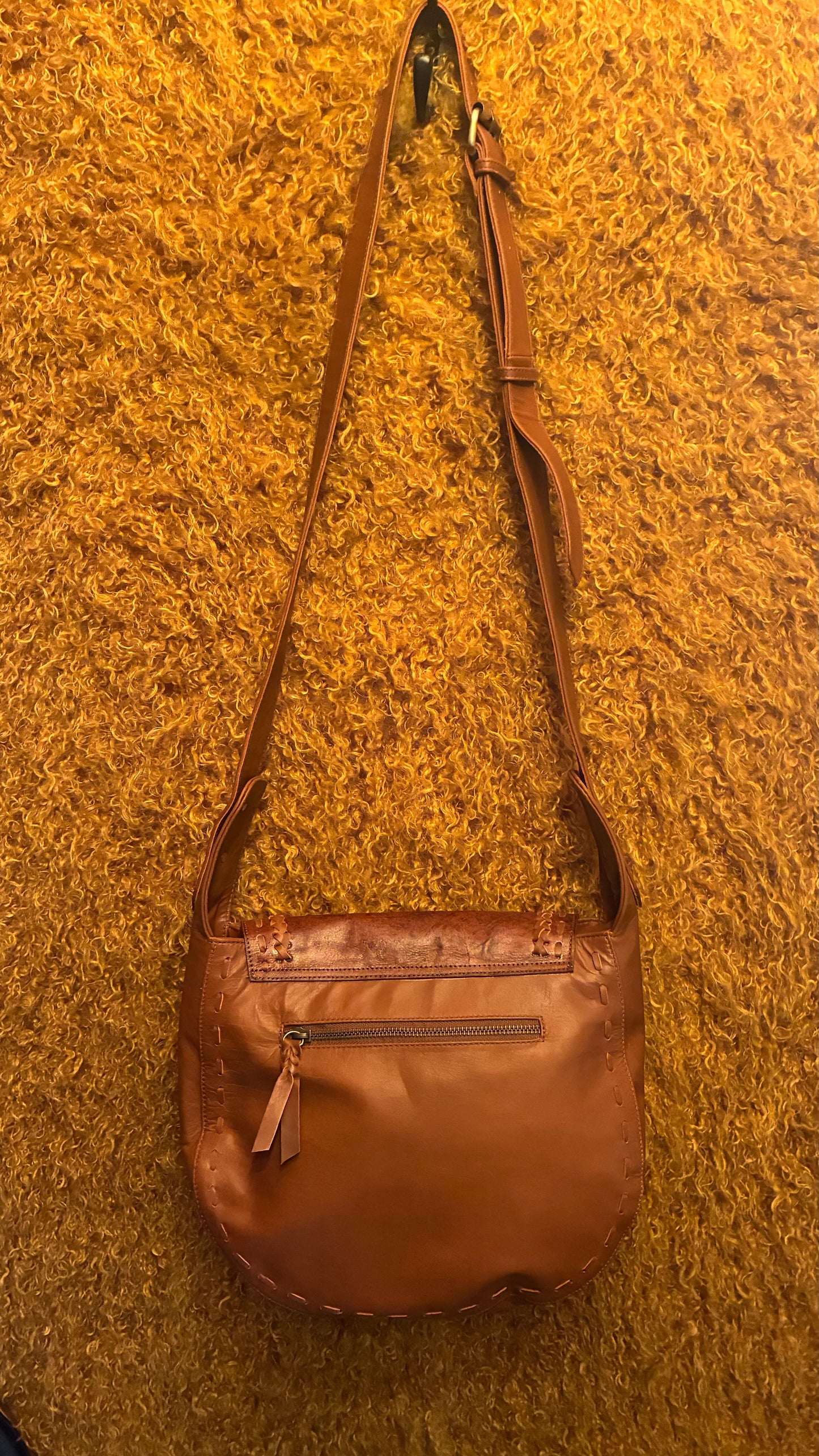 Kanika Bag - Tan & Turquoise