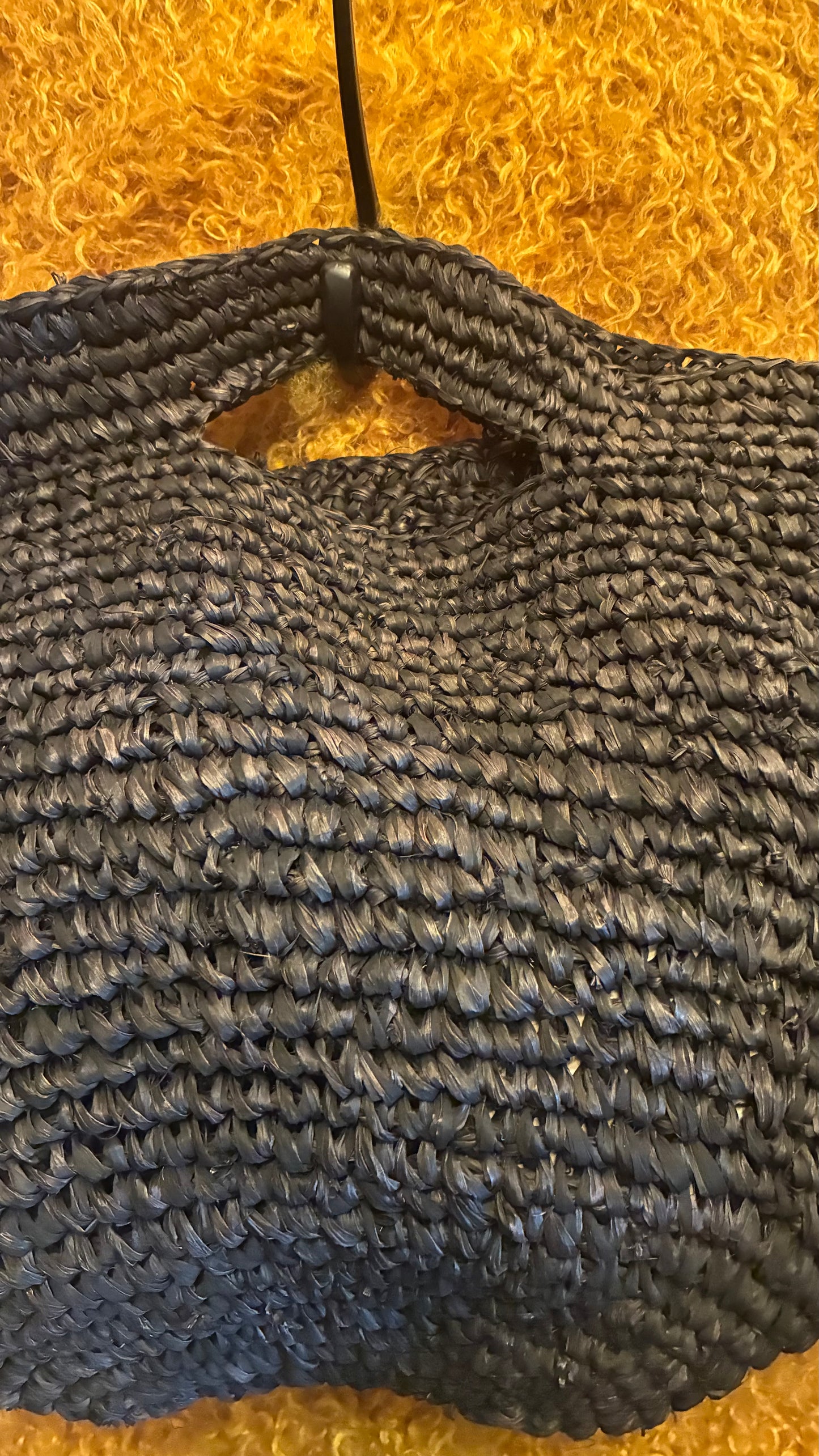 Penang Raffia Bag - Black