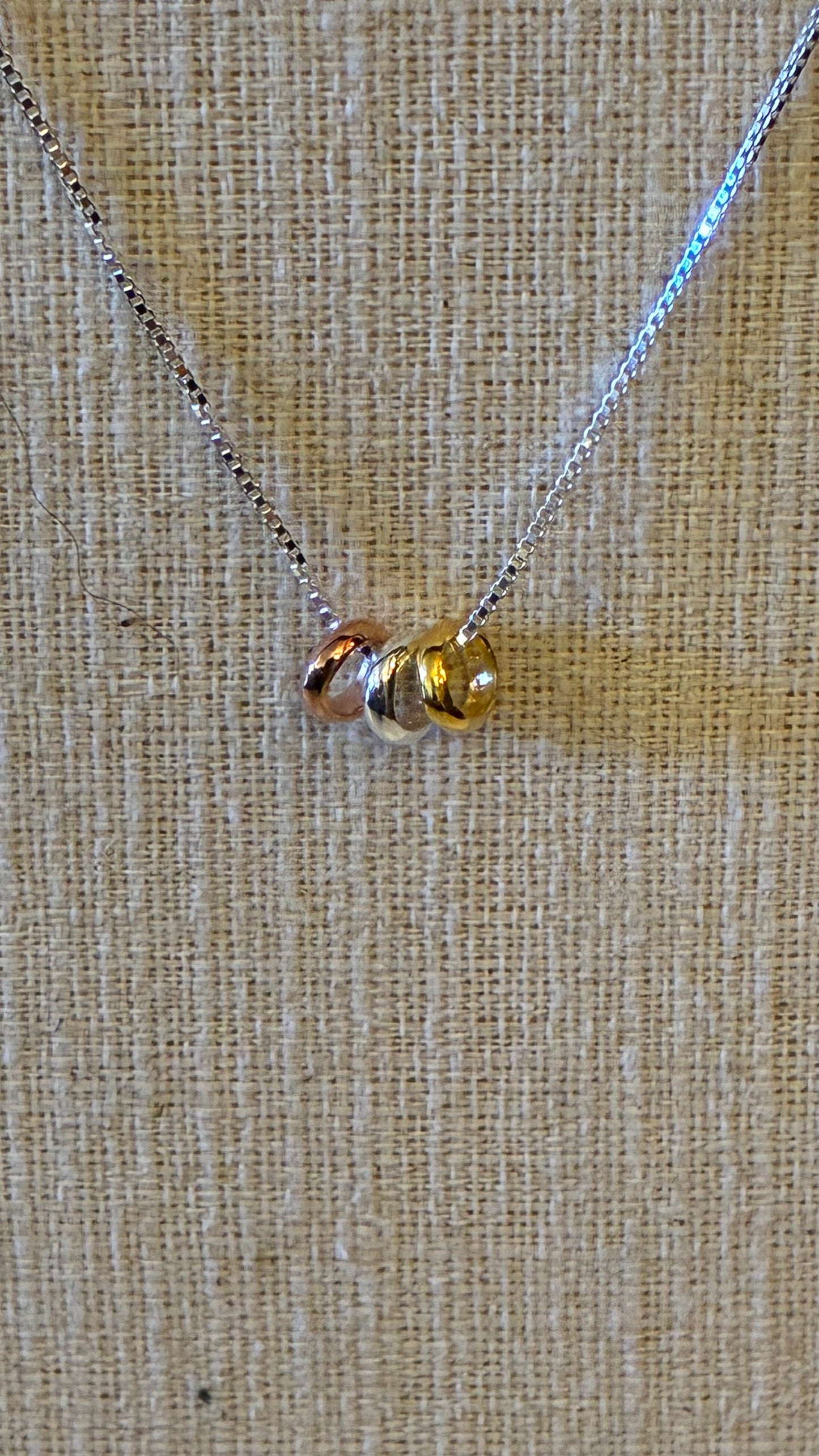 3 Rings Necklace - Silver / Rose Gold / Gold