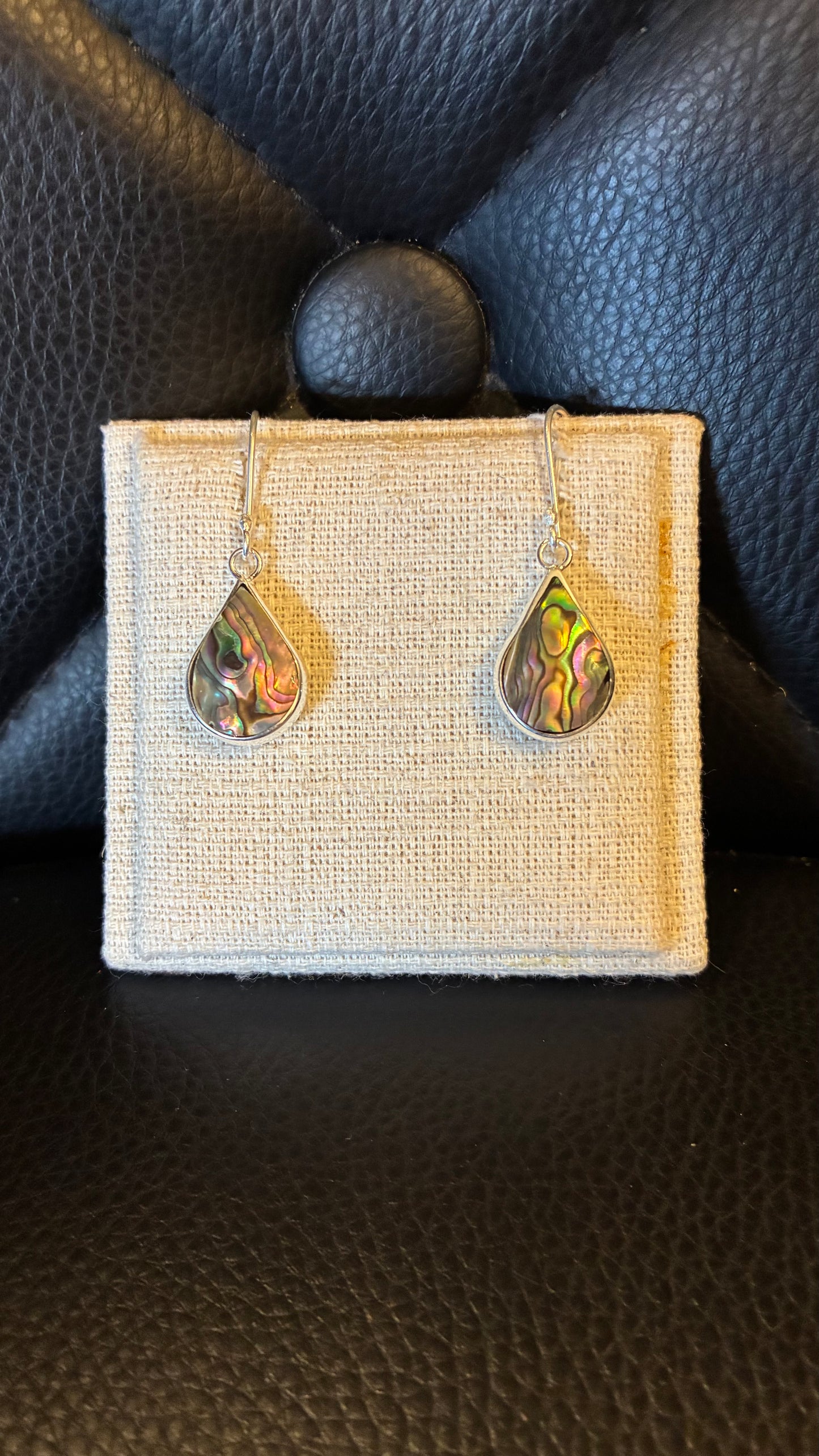 Opal Teardrop Earrings - Silver