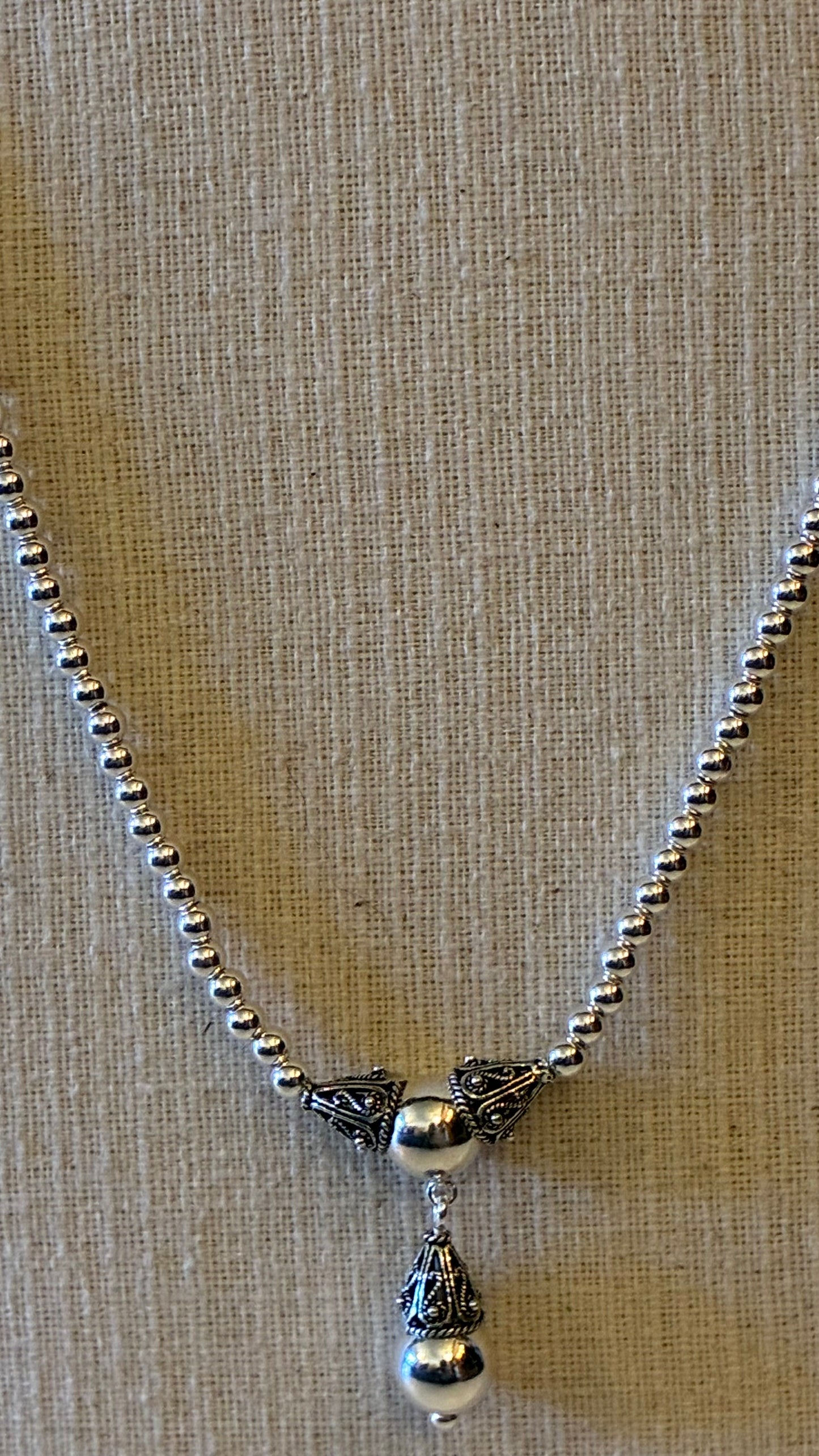 Time Droplet Necklace - Silver