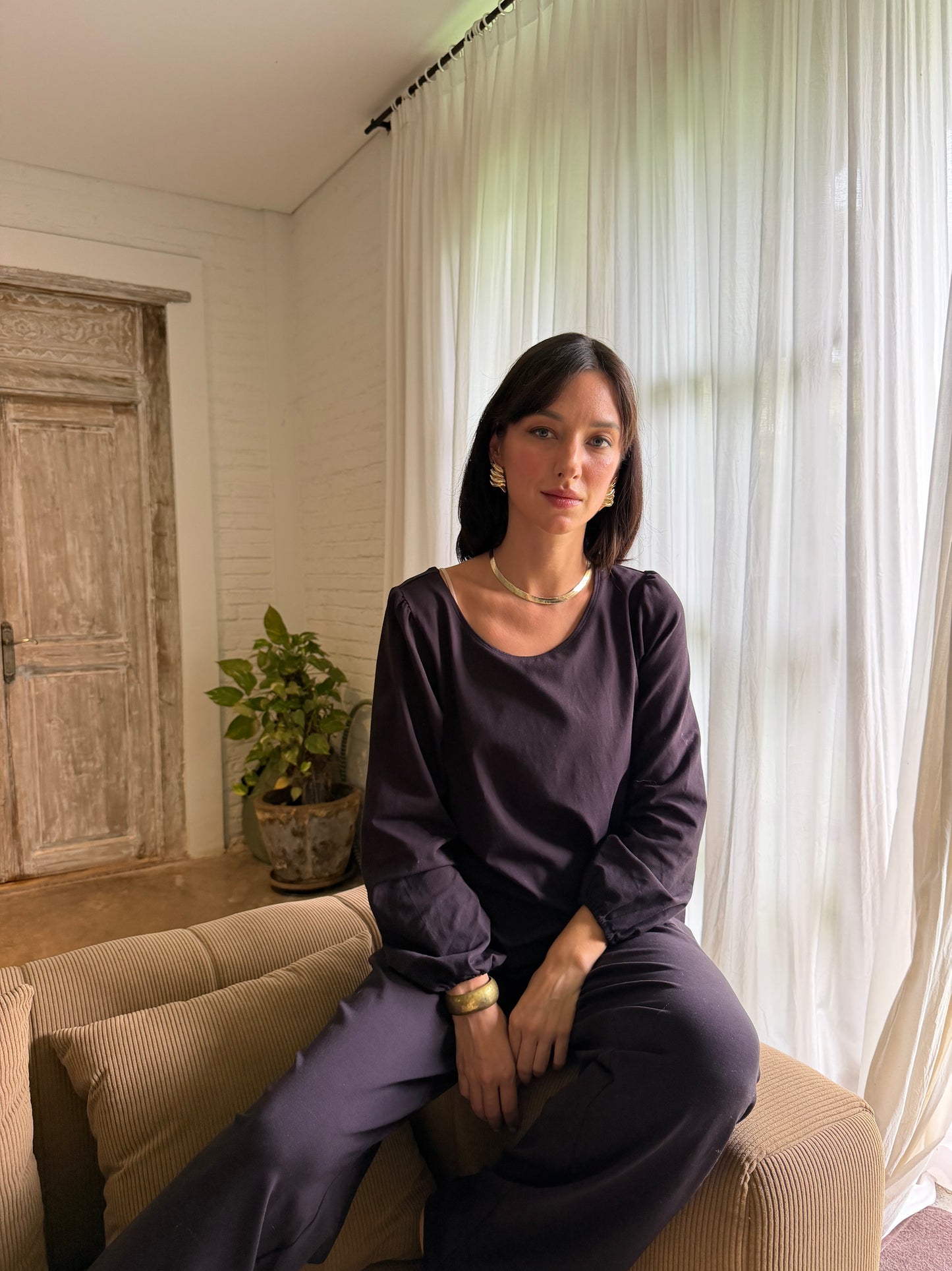 Total Eclipse L/S Top - Eggplant