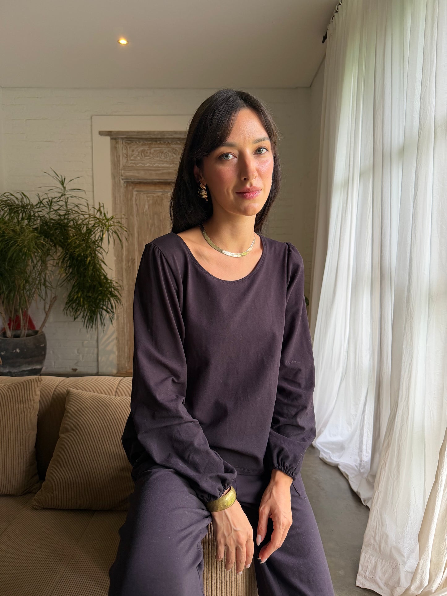 Total Eclipse L/S Top - Eggplant