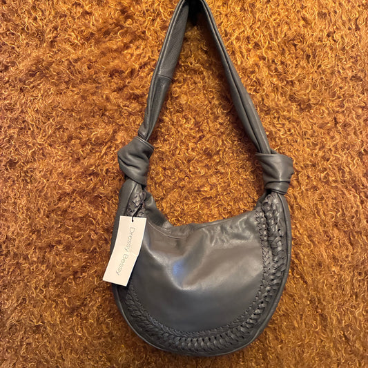 Chandra Leather Sling Bag - Grey