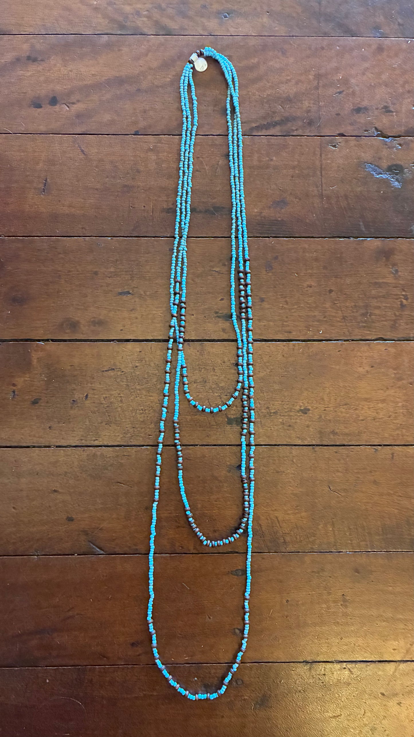 3 Strand Beaded Necklace - Multi Colours