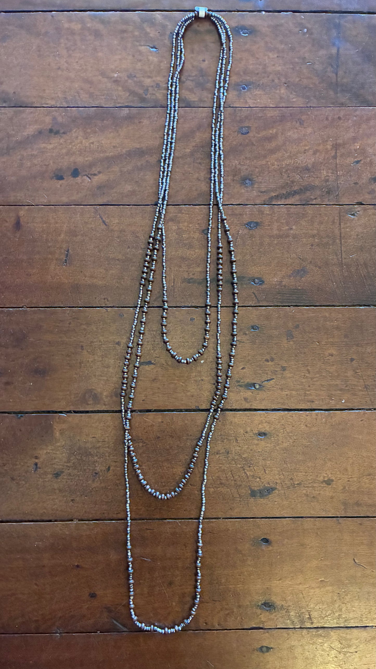 3 Strand Beaded Necklace - Multi Colours