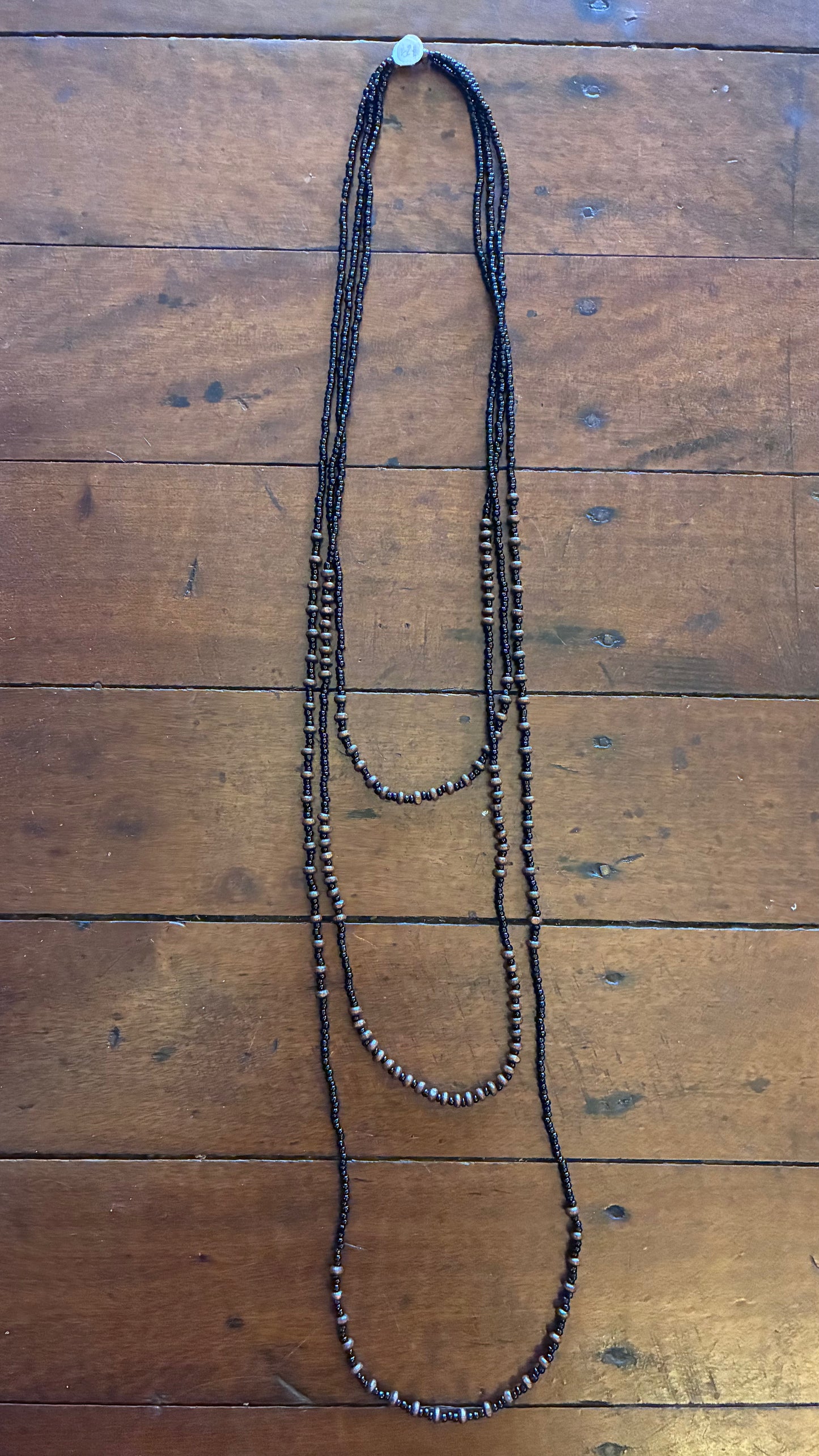 3 Strand Beaded Necklace - Multi Colours