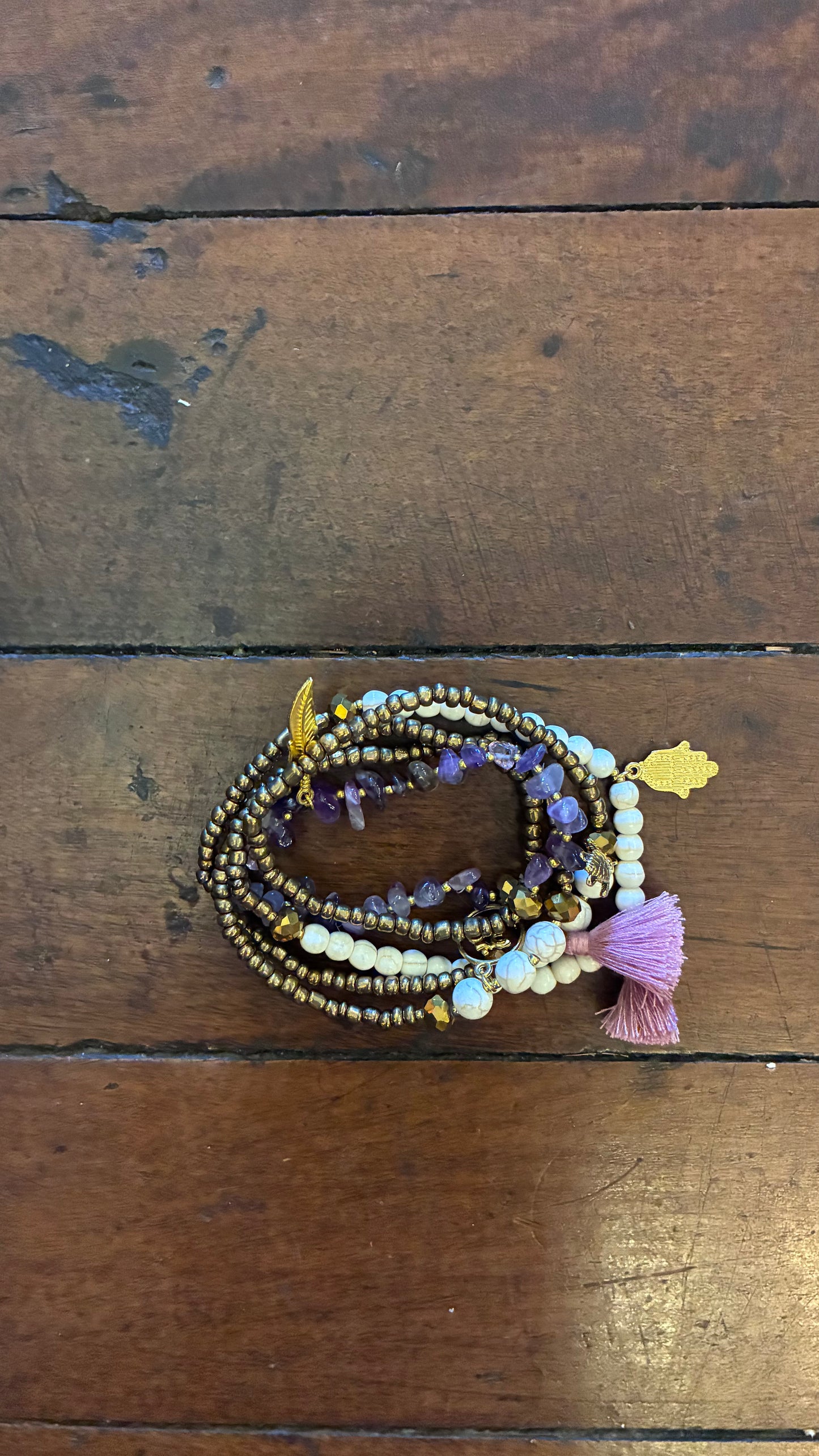 Papaya Bracelet / Necklace Beads - Multi Precious Stones - Colours