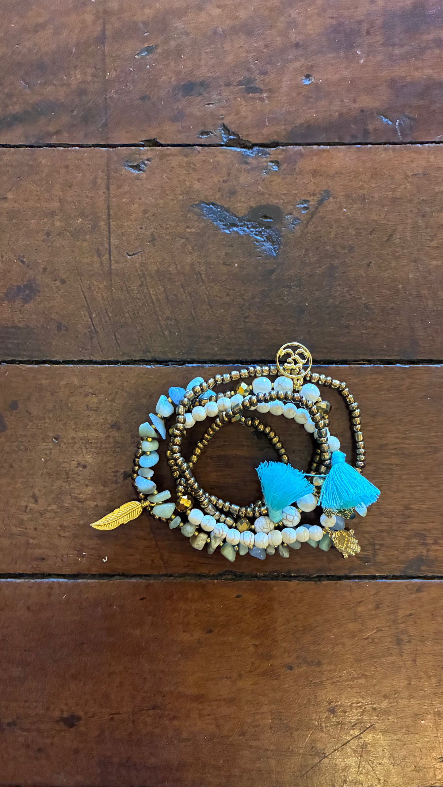 Papaya Bracelet / Necklace Beads - Multi Precious Stones - Colours