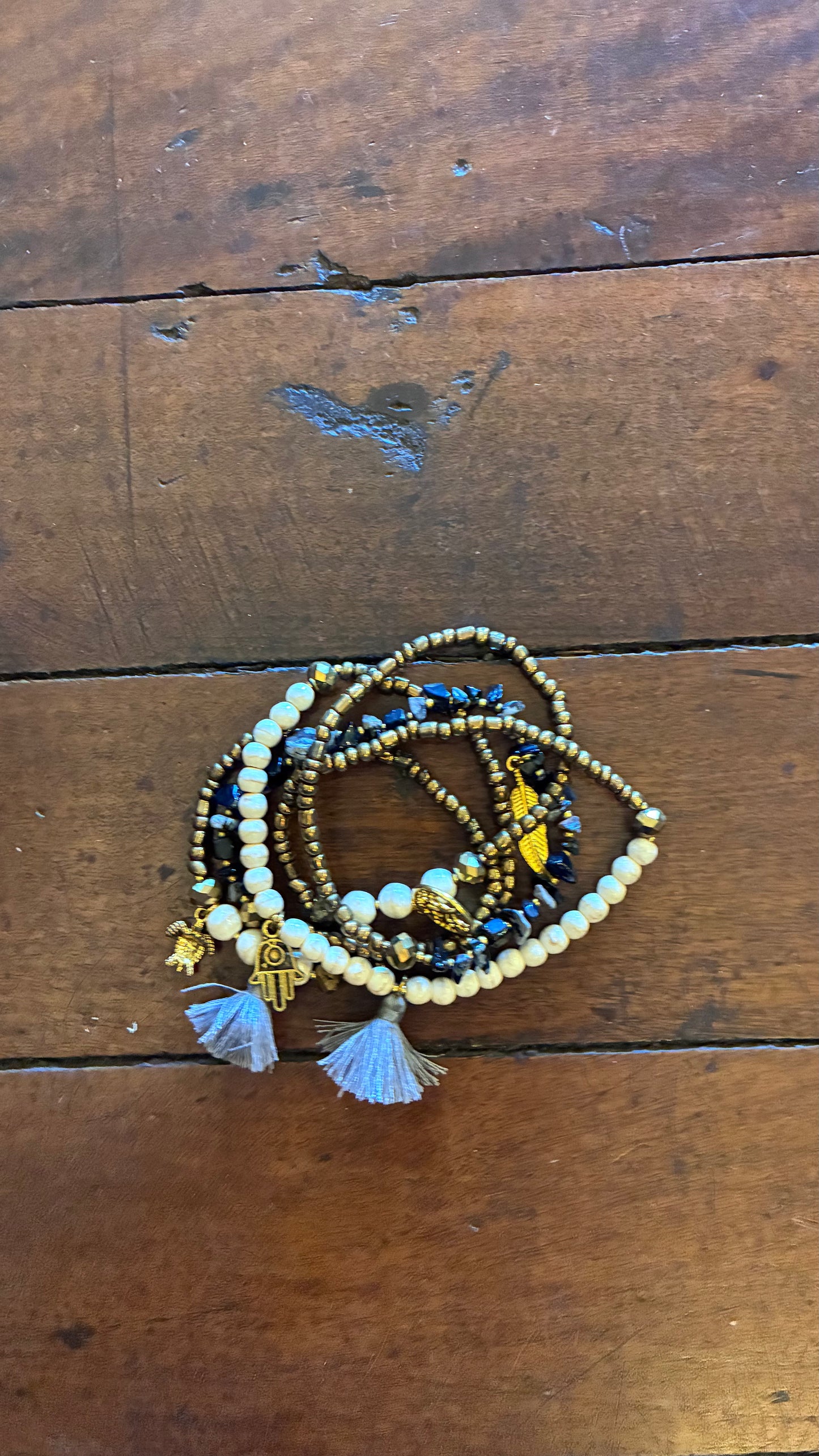 Papaya Bracelet / Necklace Beads - Multi Precious Stones - Colours