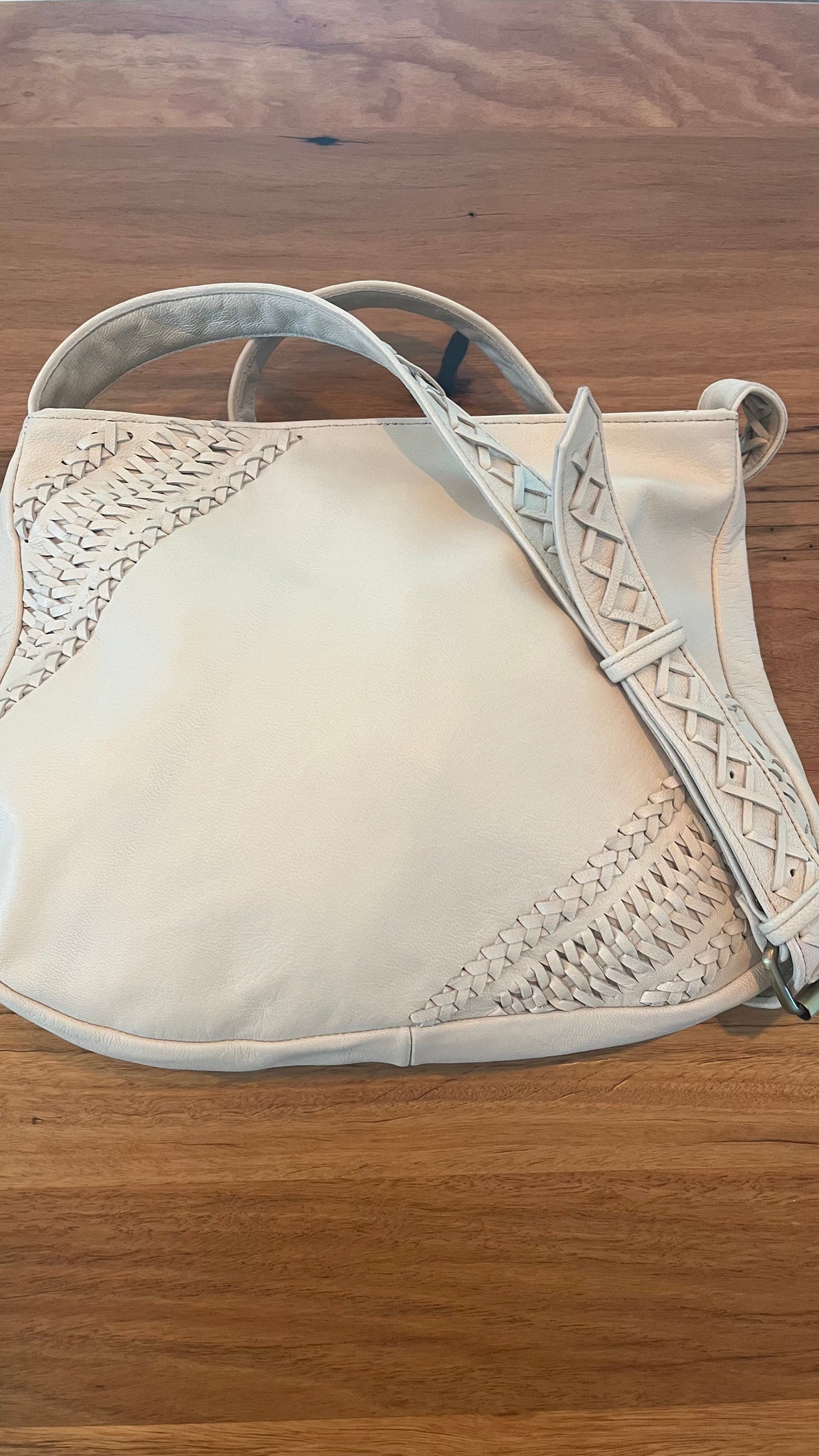 Tasha Leather Bag - Cream