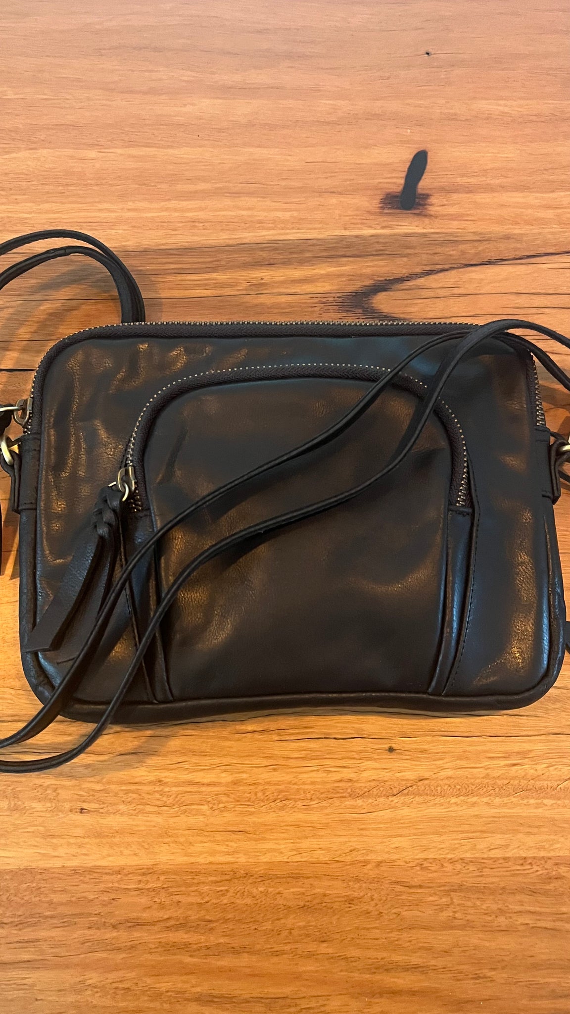 Santori Leather Bag - Black