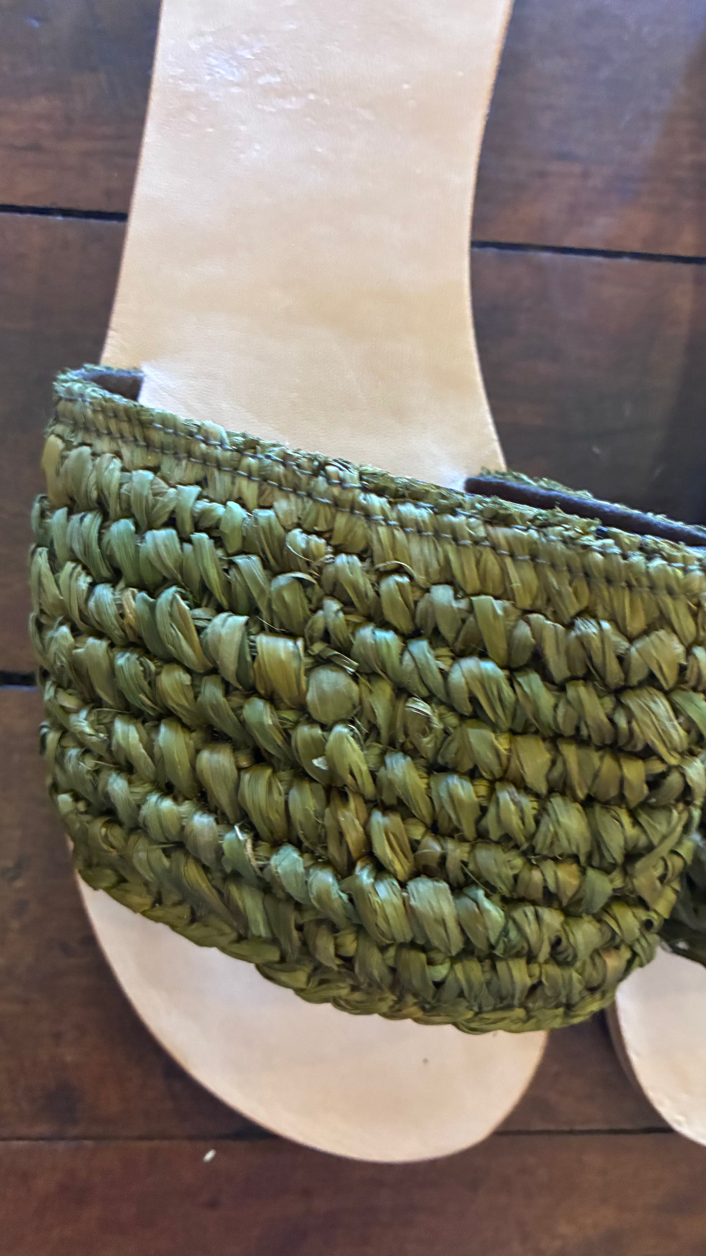 Raffia Slide - Chocolate