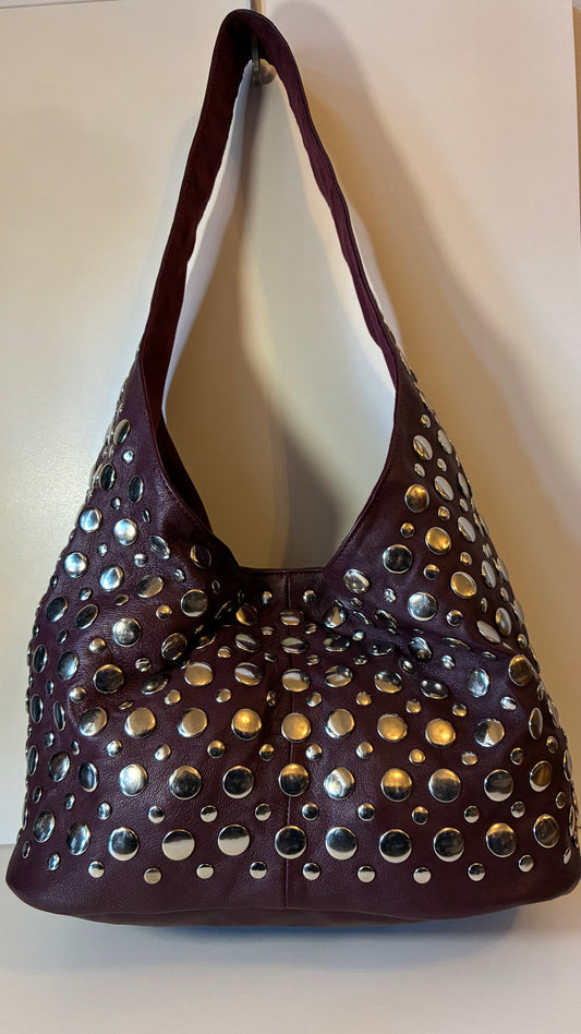 Wendy Studded Bag - Maroon