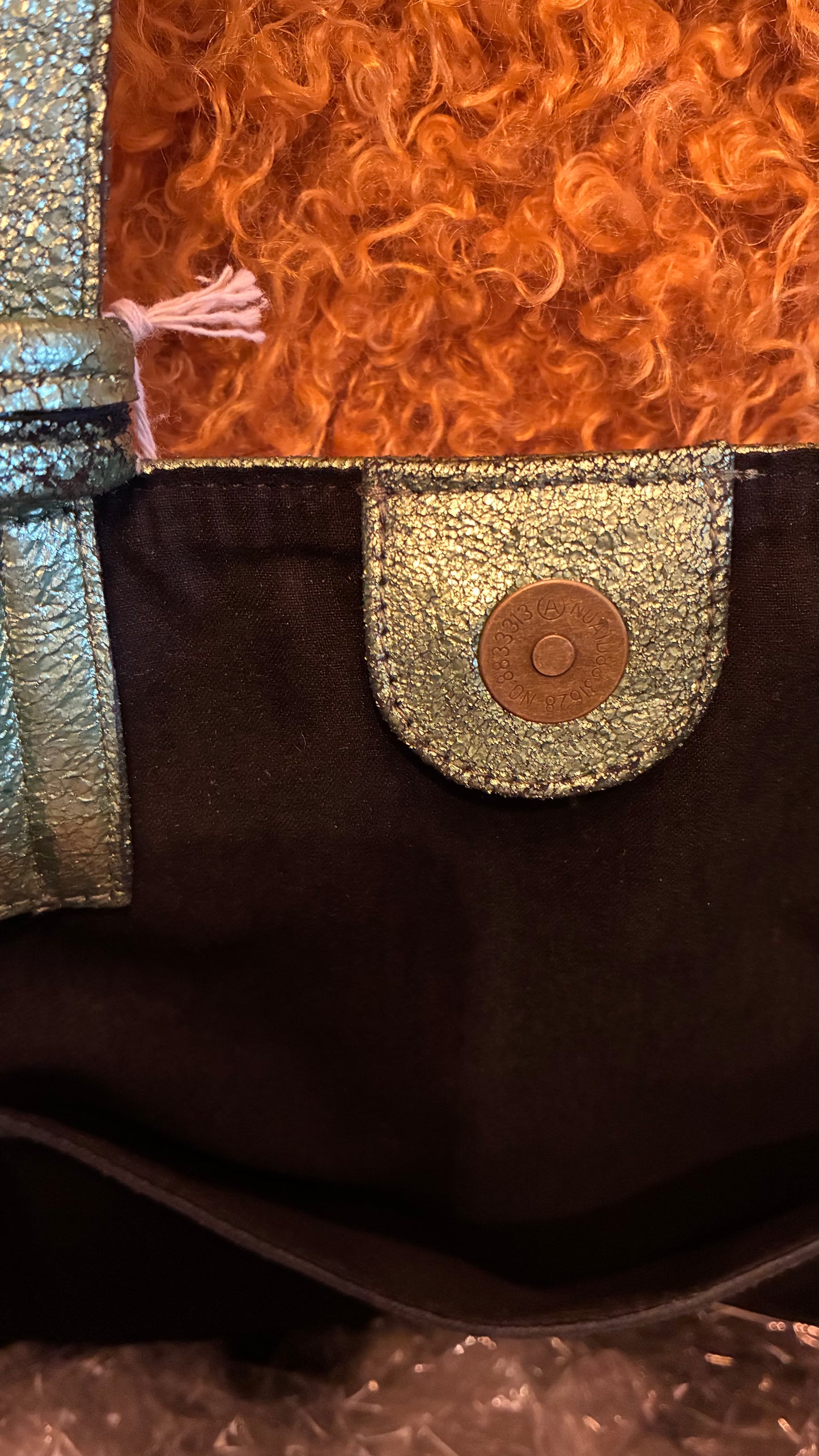 Jenny Tote Bag - Green Glitter Leather