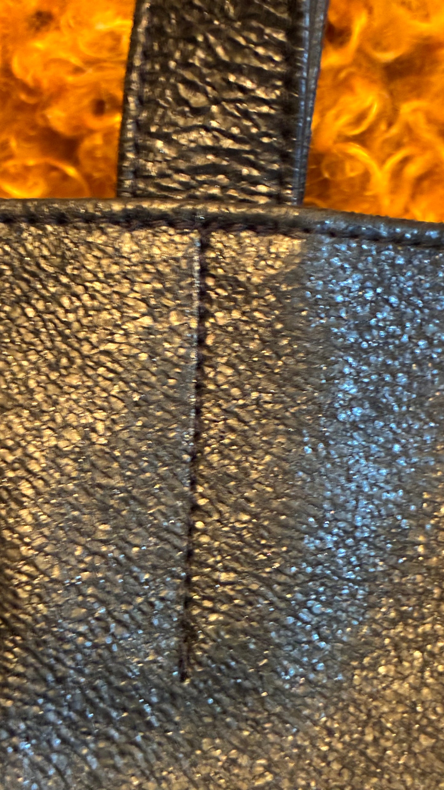 Jenny Tote Bag - Black Glitter Leather