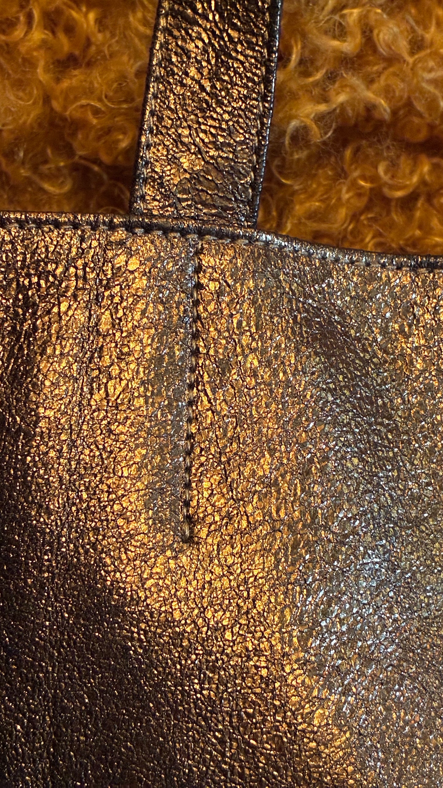 Jenny Tote Bag - Bronze Glitter Leather