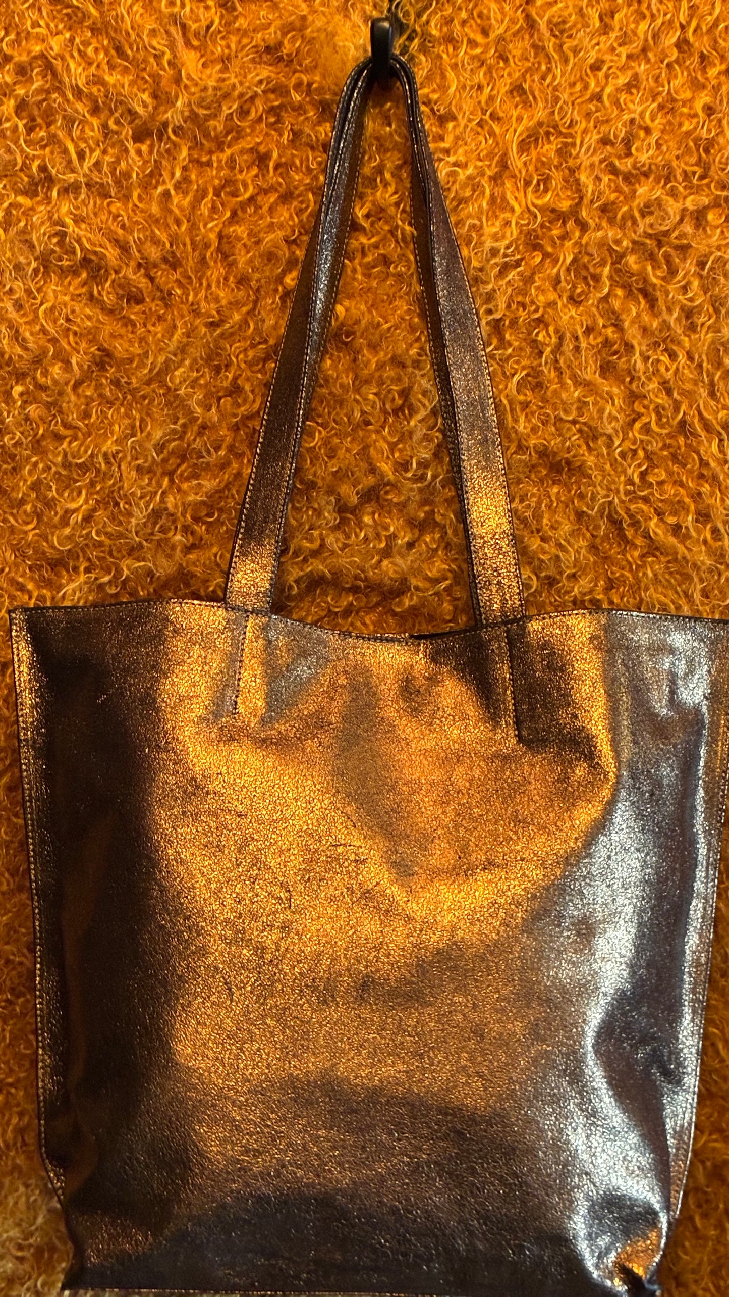 Jenny Tote Bag - Bronze Glitter Leather