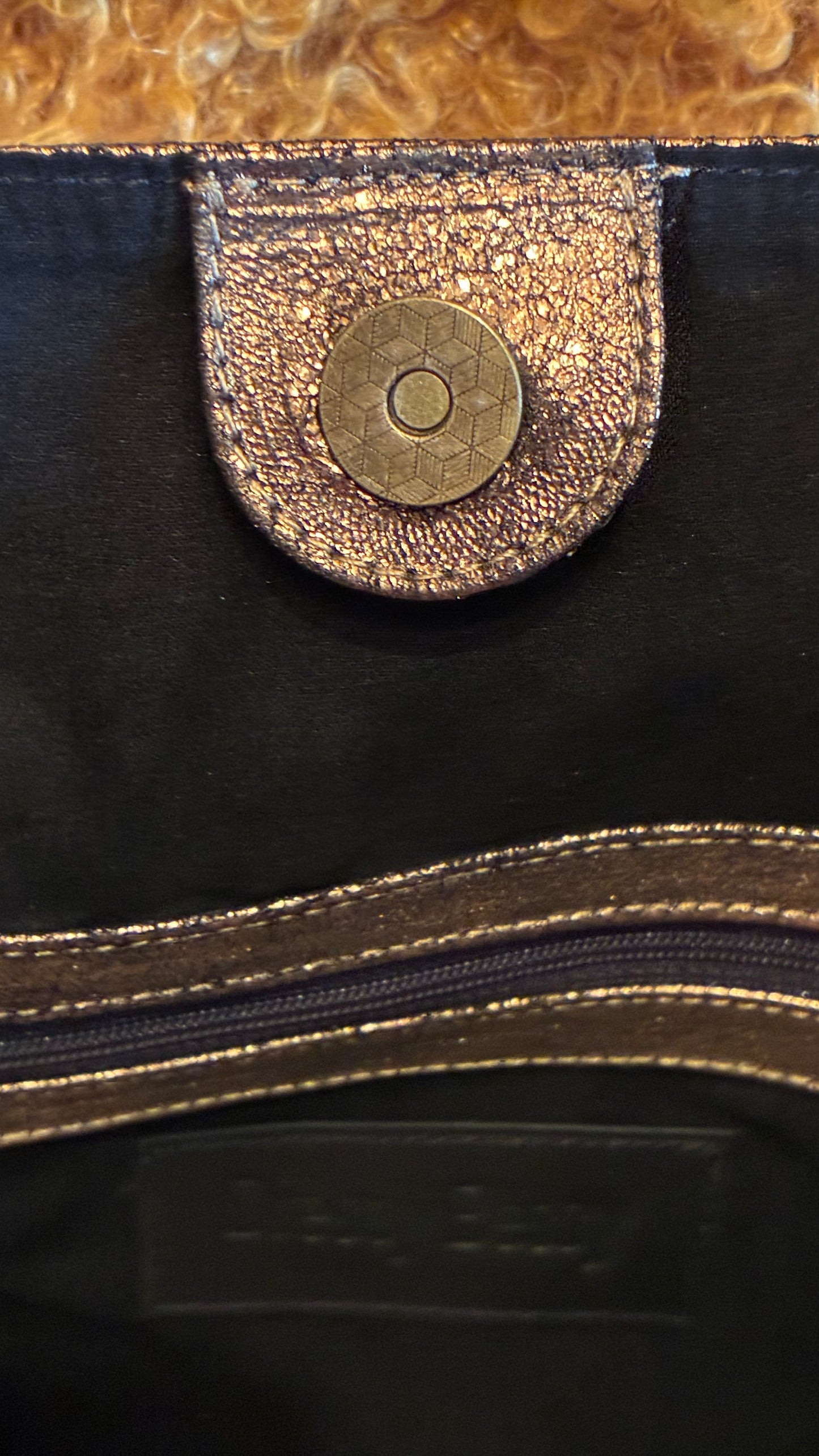 Jenny Tote Bag - Bronze Glitter Leather