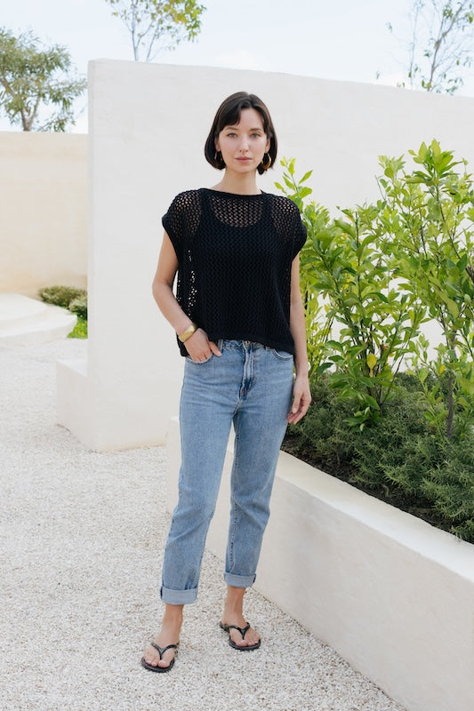 Cheska Knit Vest - Black