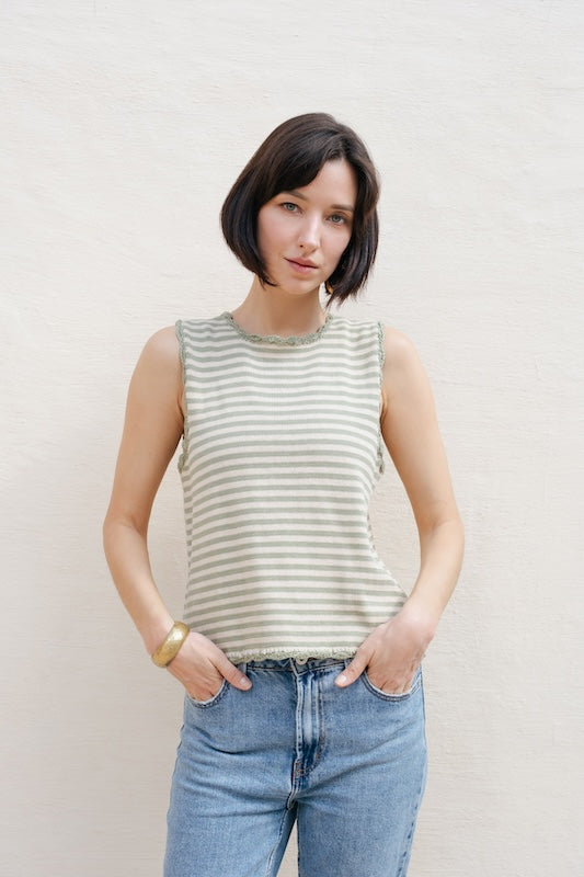 Fred Knit - Beige & Sage