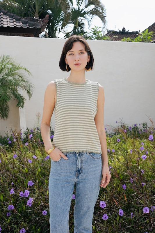 Fred Knit - Beige & Sage