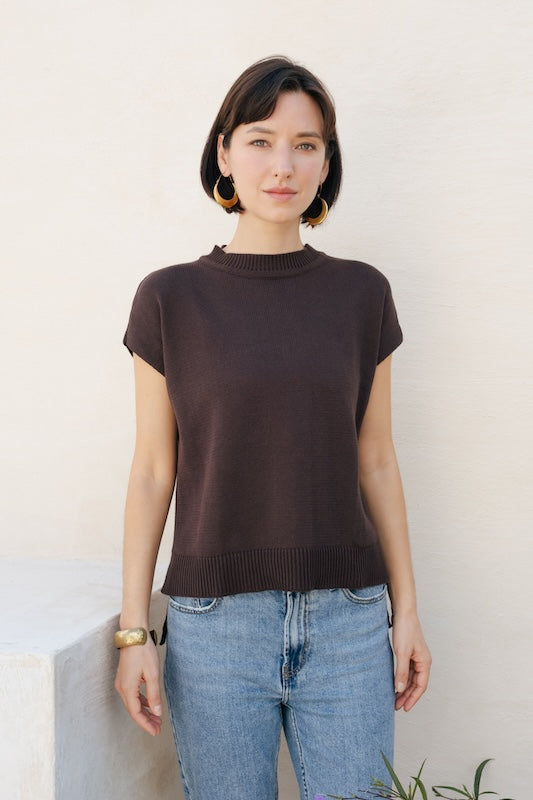 McBeath Knit Top - Chocolate