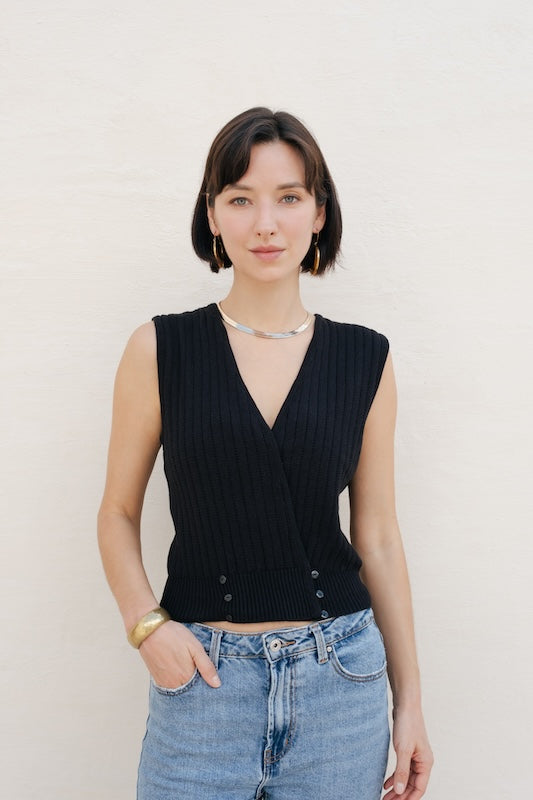 Frank Knit Top - Black
