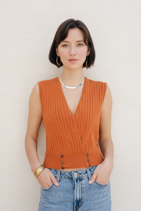 Frank Knit Top - Rust